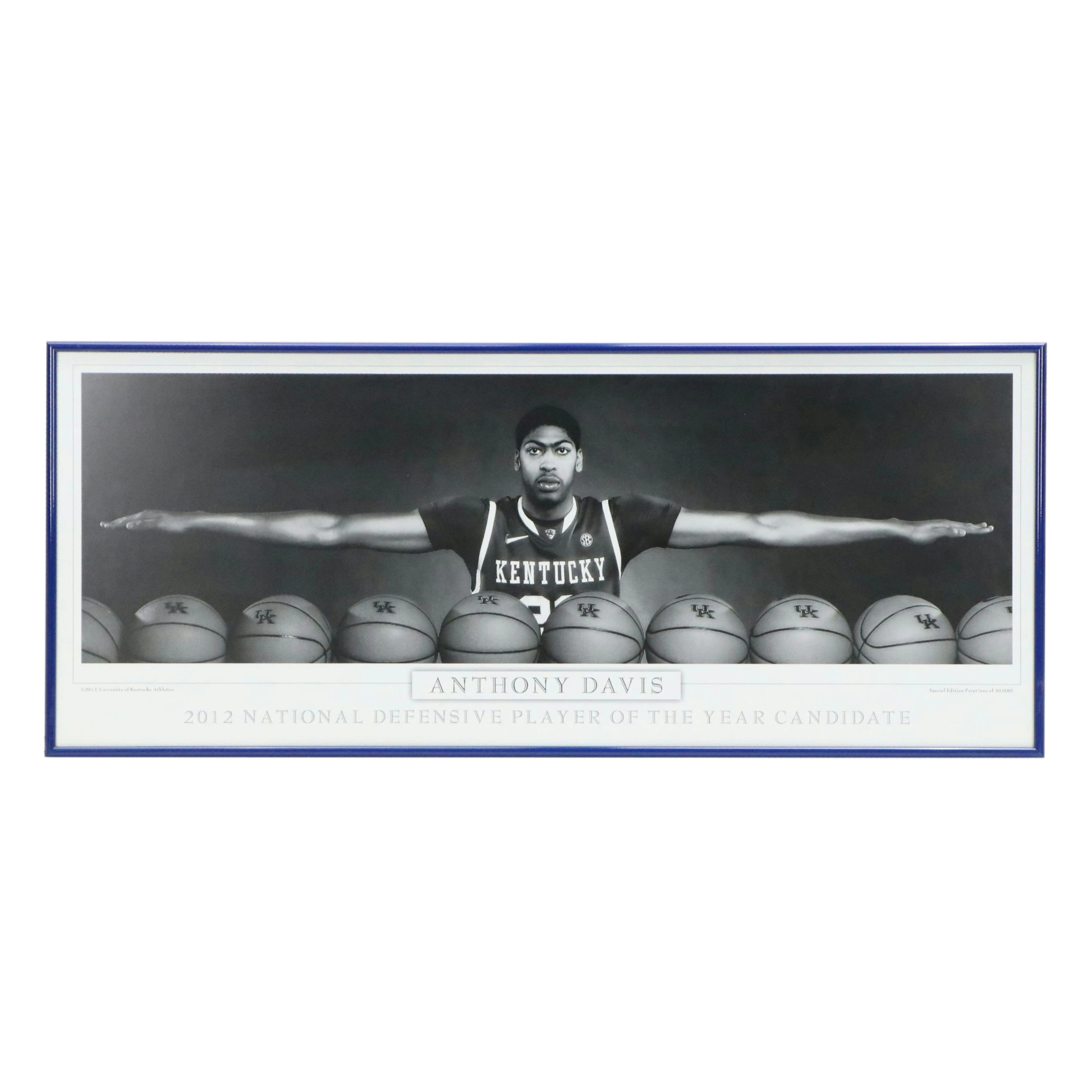 University of Kentucky Basketball Poster Featuring Anthony Davis, 2012