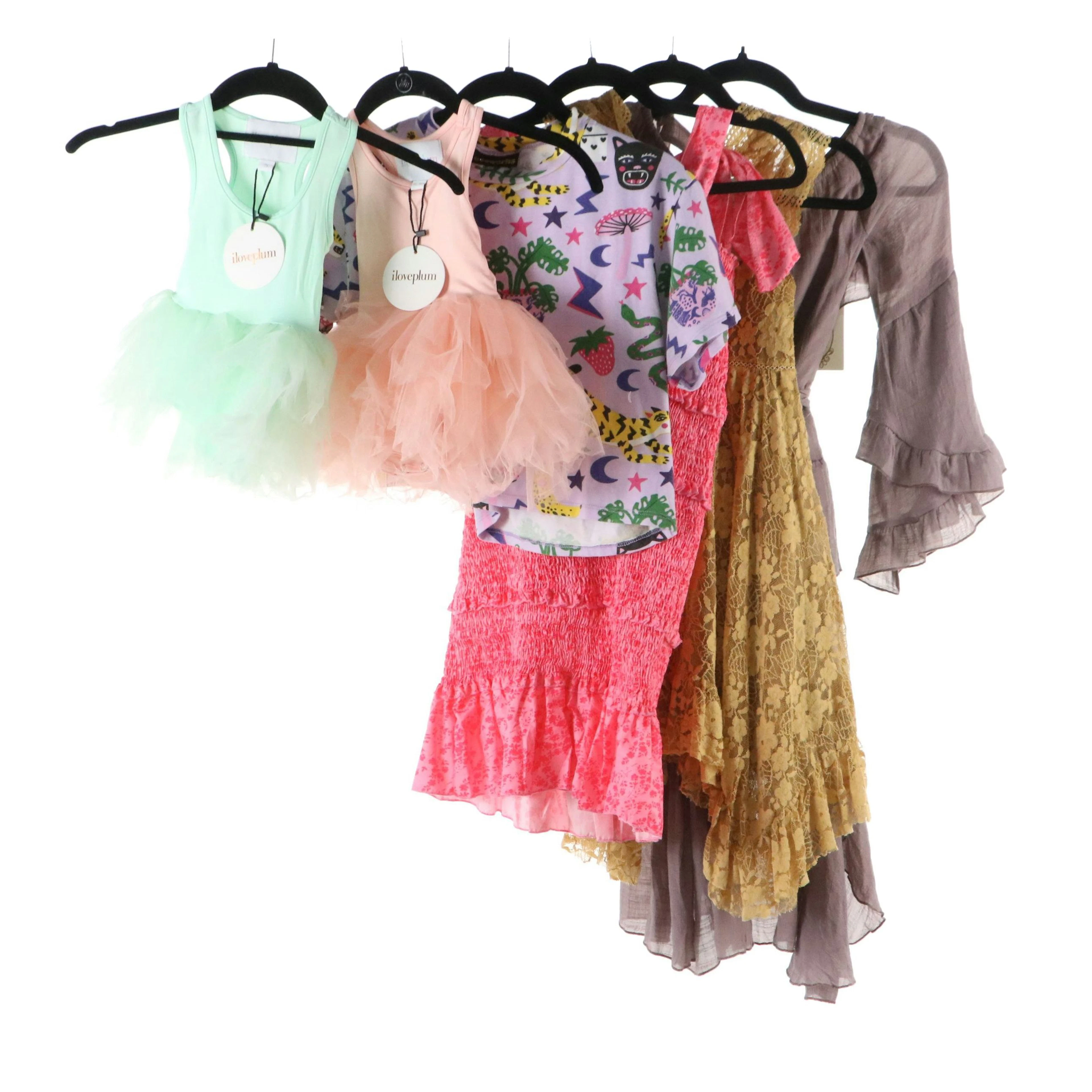 Girl's Joyfolie Celia and Divaya Dresses, I Love Plum Tutus, Nooworks Tee, More