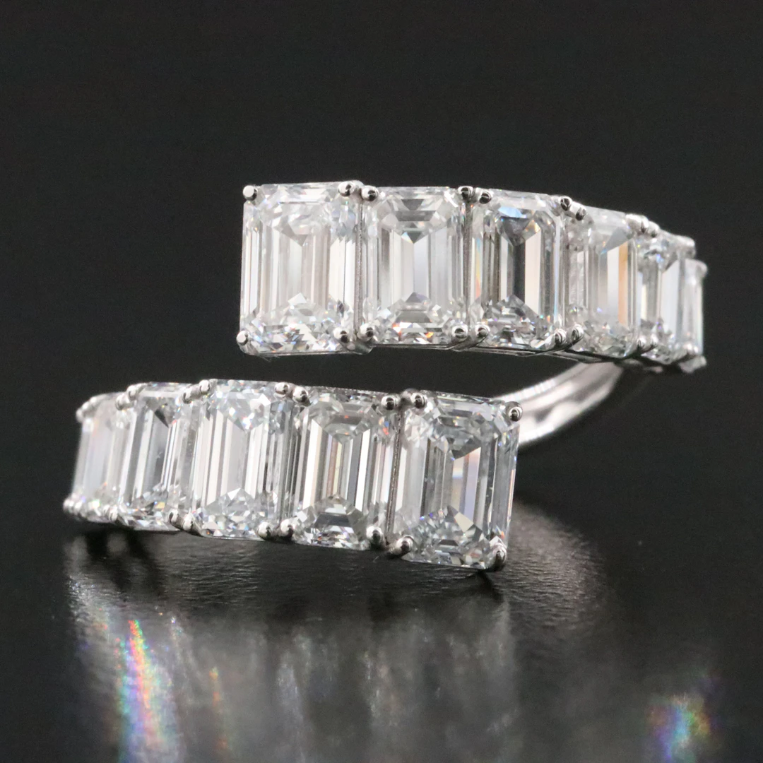 14K 4.40 CTW Lab Grown Diamond Wrap Ring