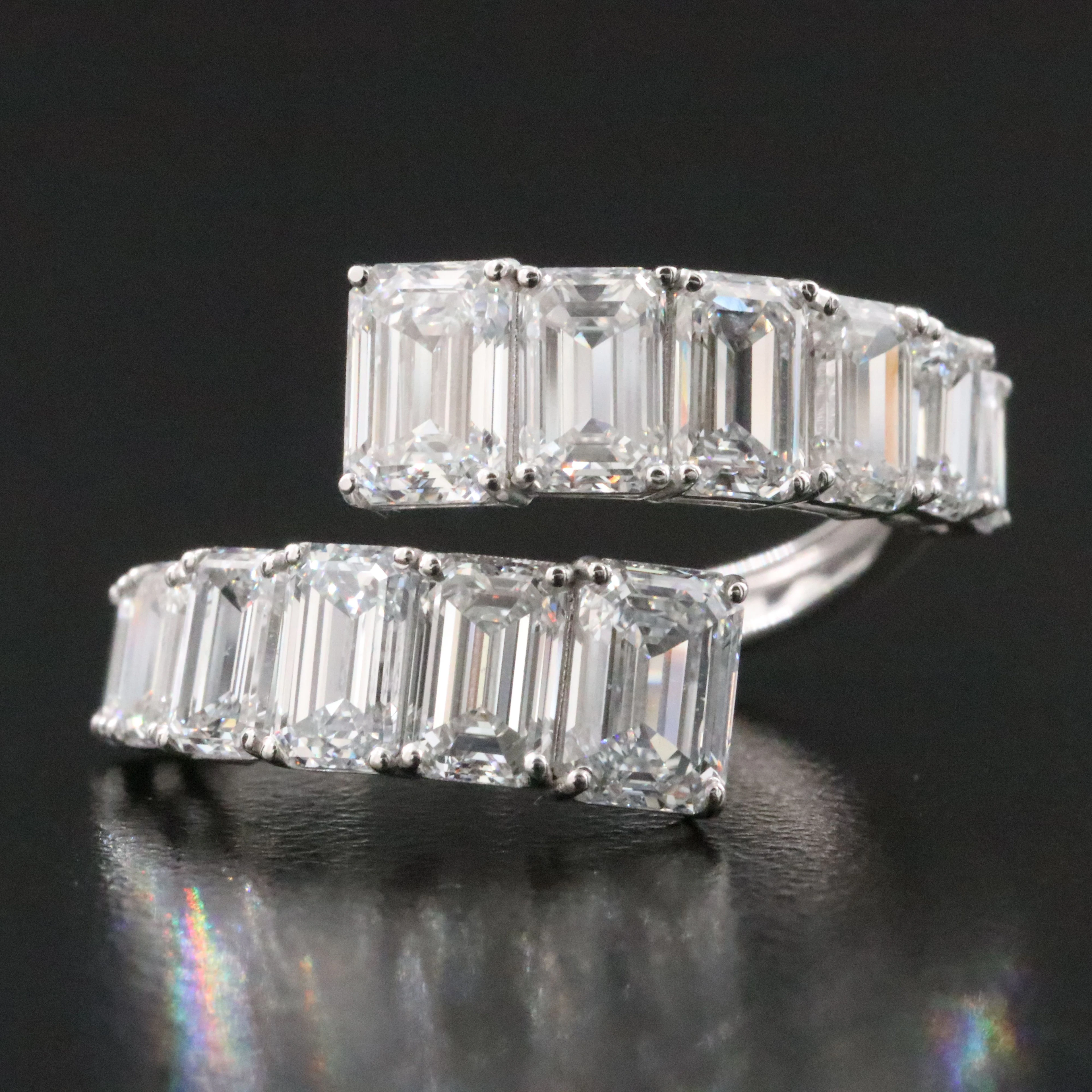 14K 4.40 CTW Lab Grown Diamond Wrap Ring