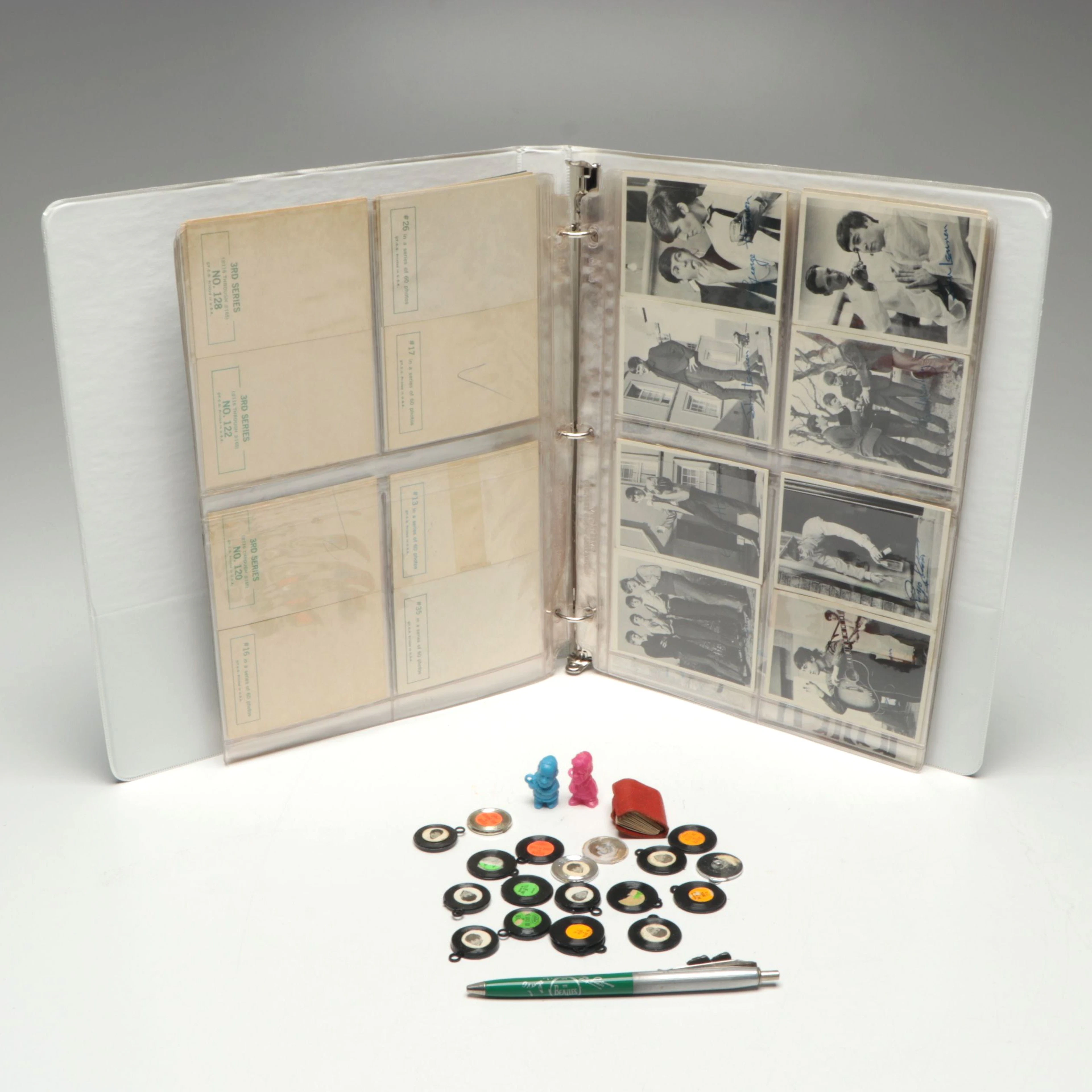Topps Beatles Trading Cards, Miniature Record Charms and More Collectibles