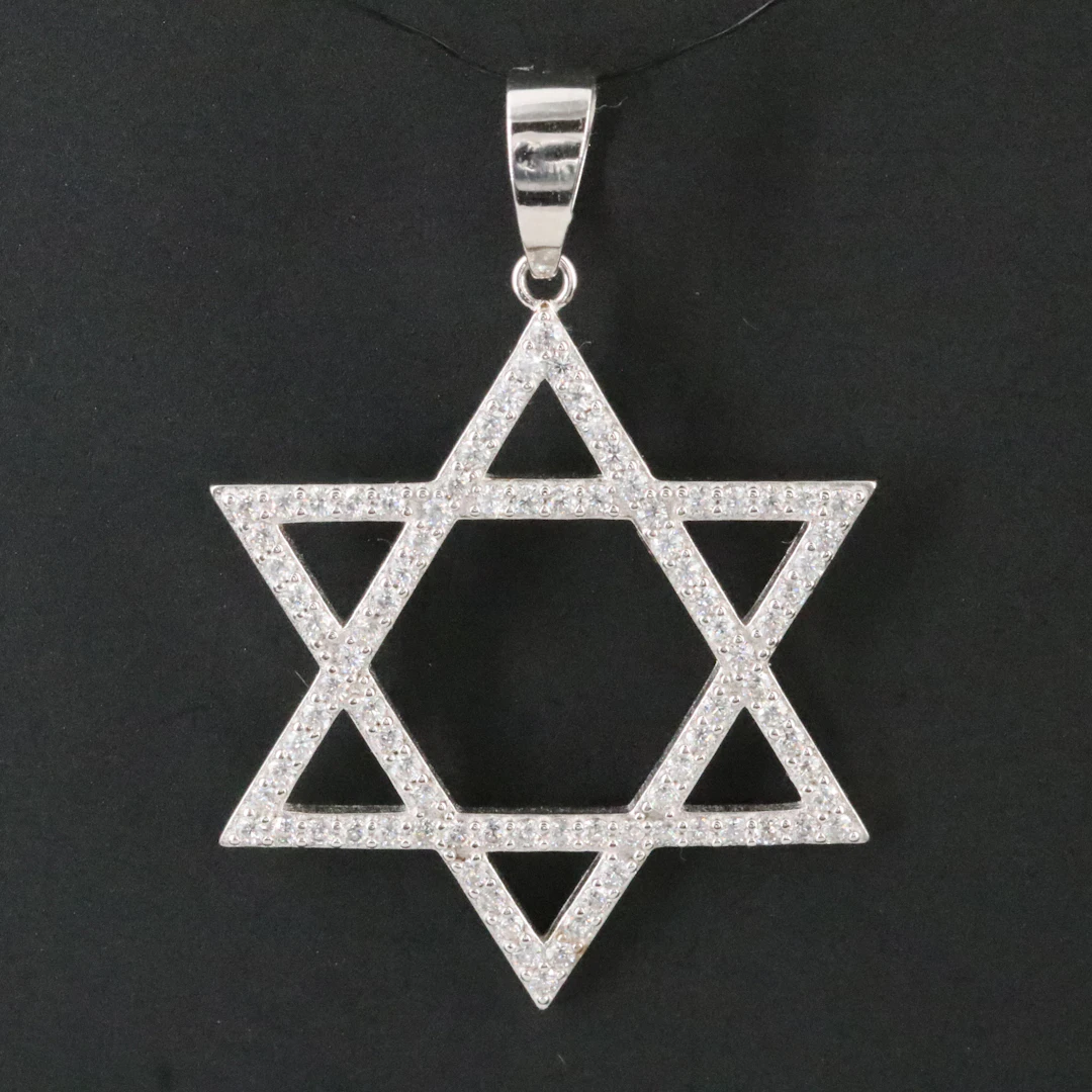 Sterling CZ Star of David Pendant