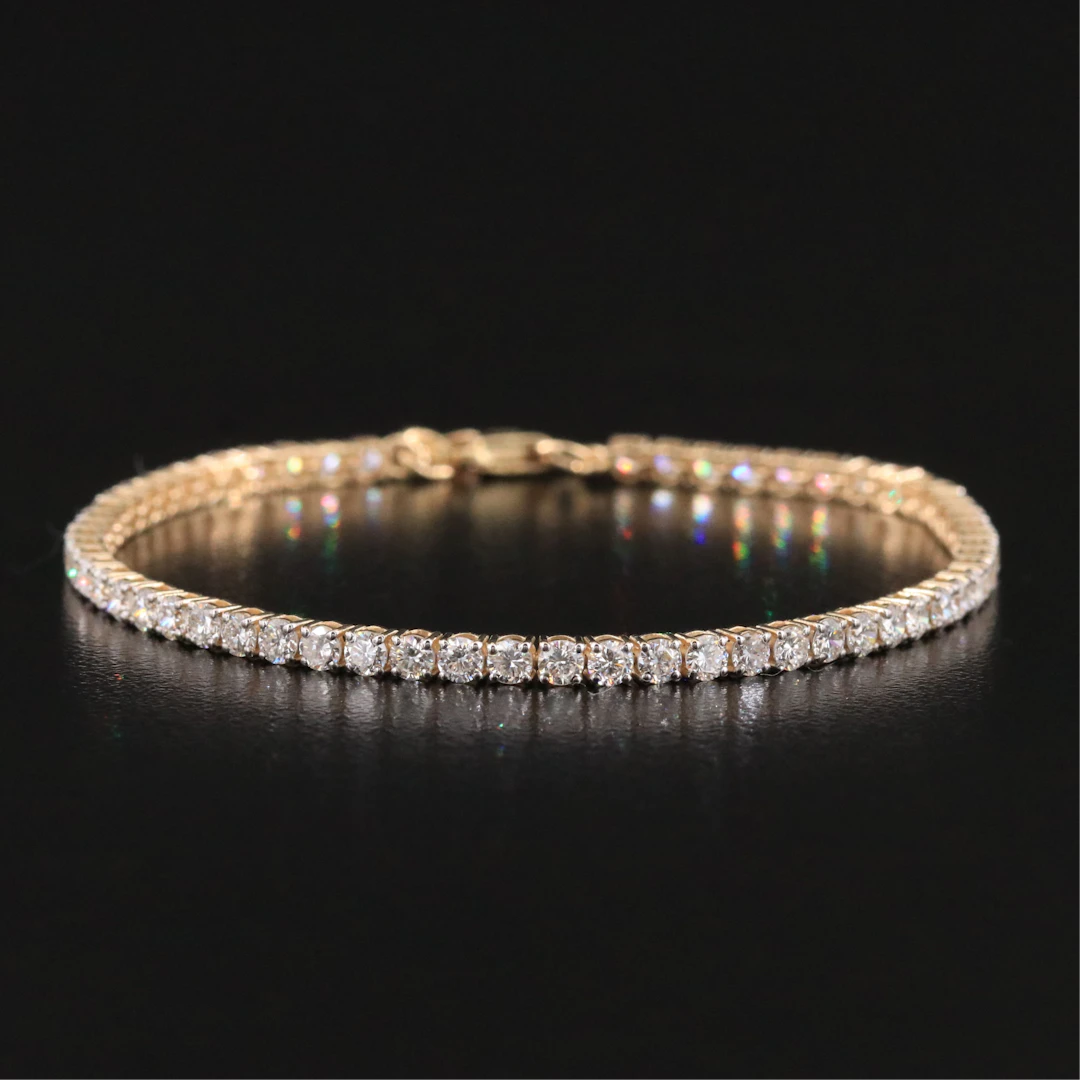 14K 3.59 CTW Lab Grown Diamond Line Bracelet