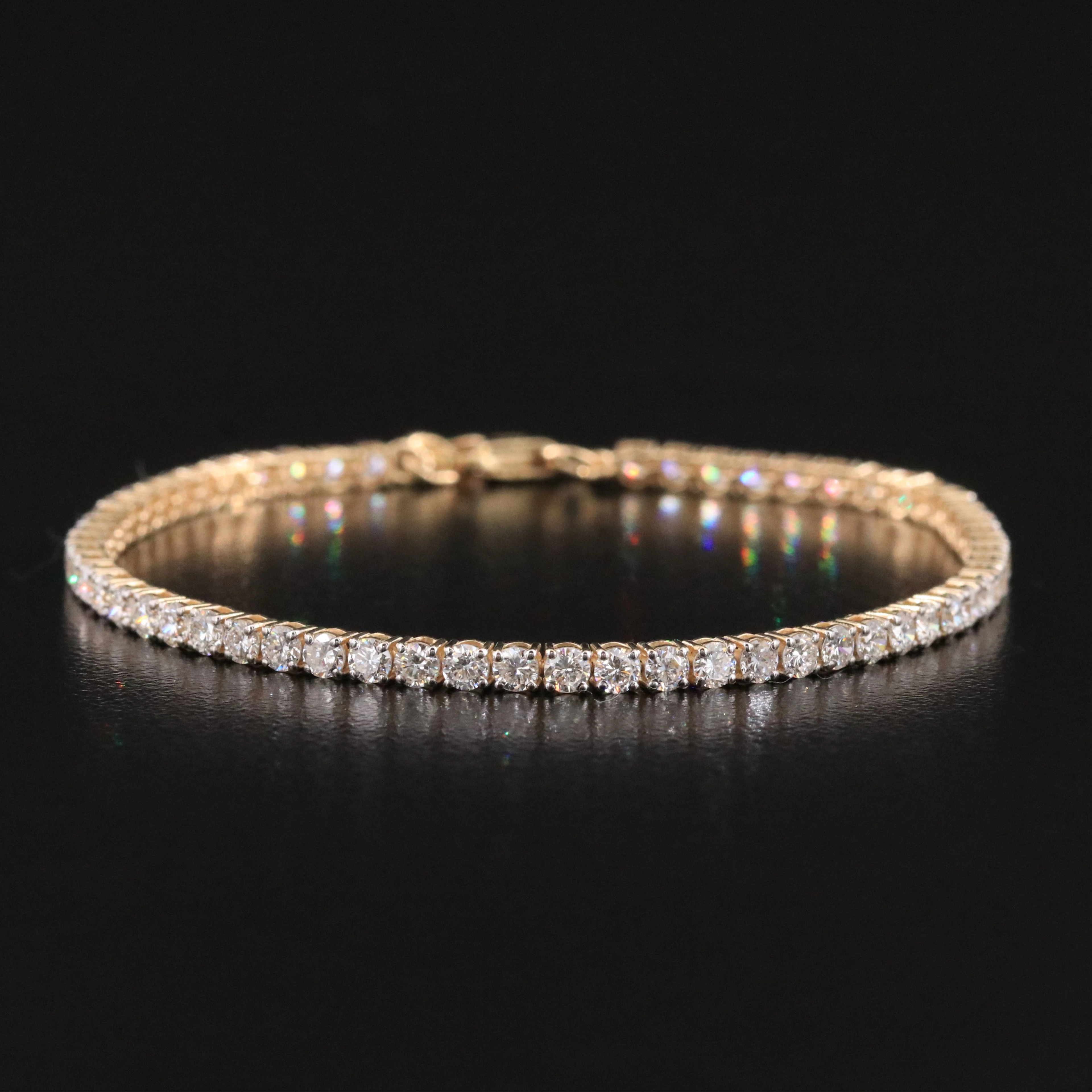 14K 3.59 CTW Lab Grown Diamond Line Bracelet