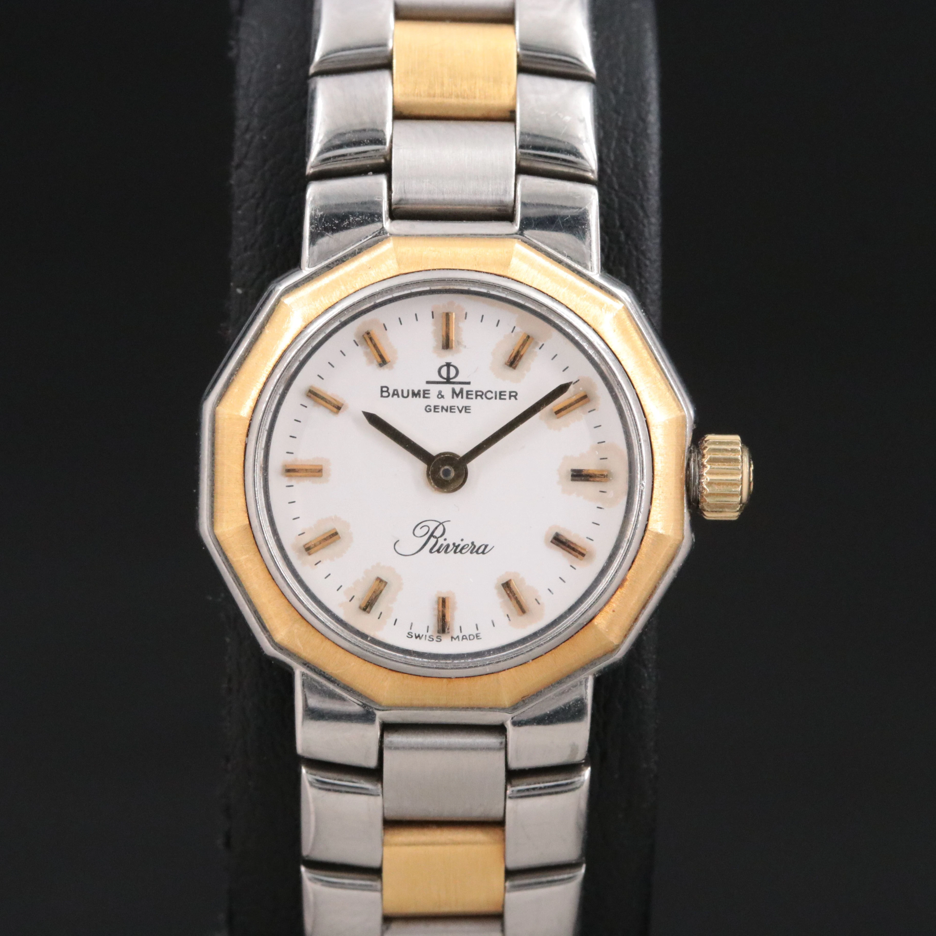 Baume & Mercier Riviera 18K & Steel Modified Quartz Watch