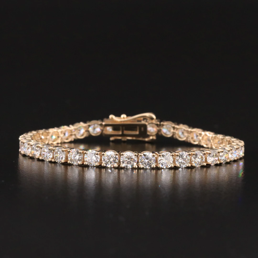 14K 10.91 CTW Lab Grown Diamond Line Bracelet