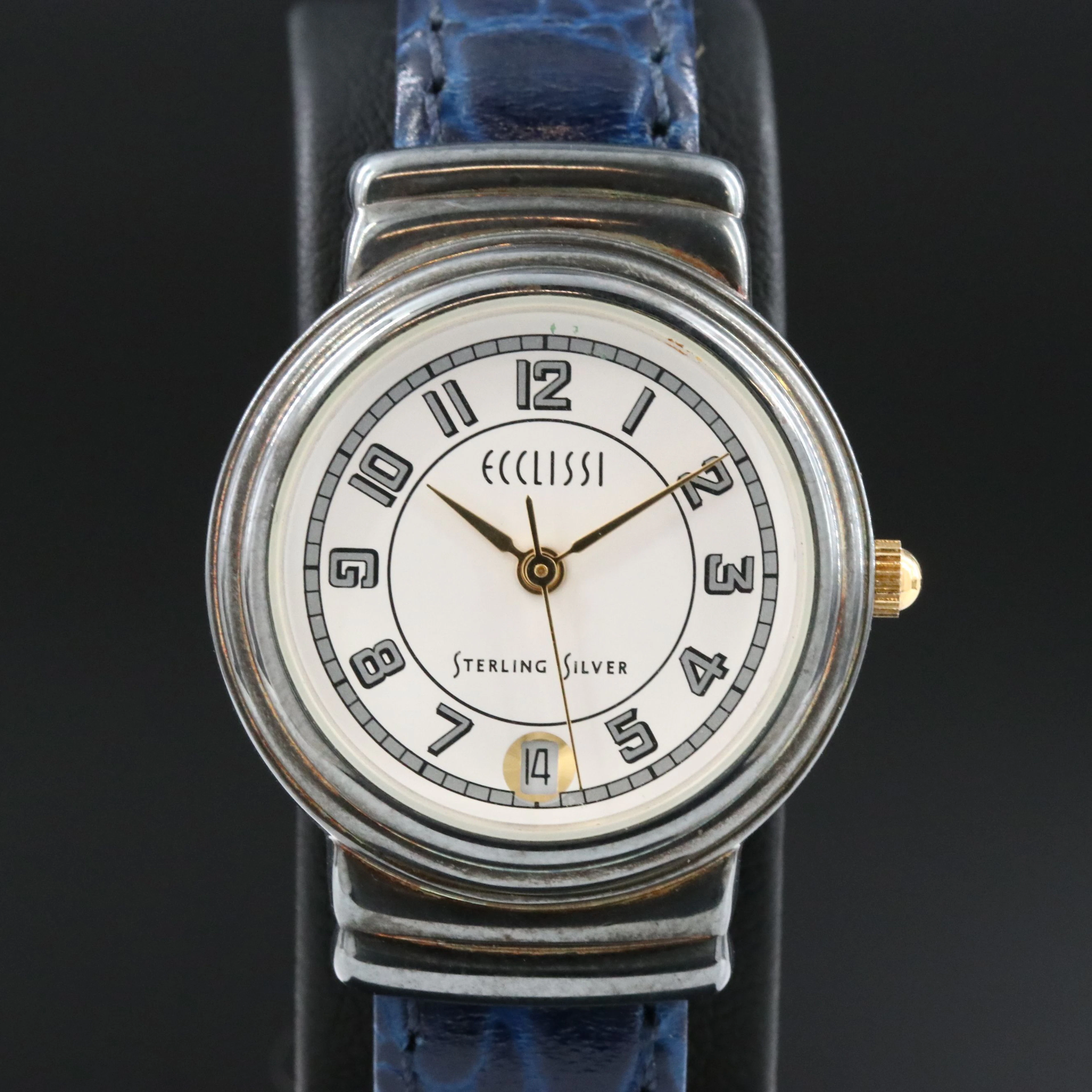 Ecclissi Sterling Silver Quartz Watch with Band Selection