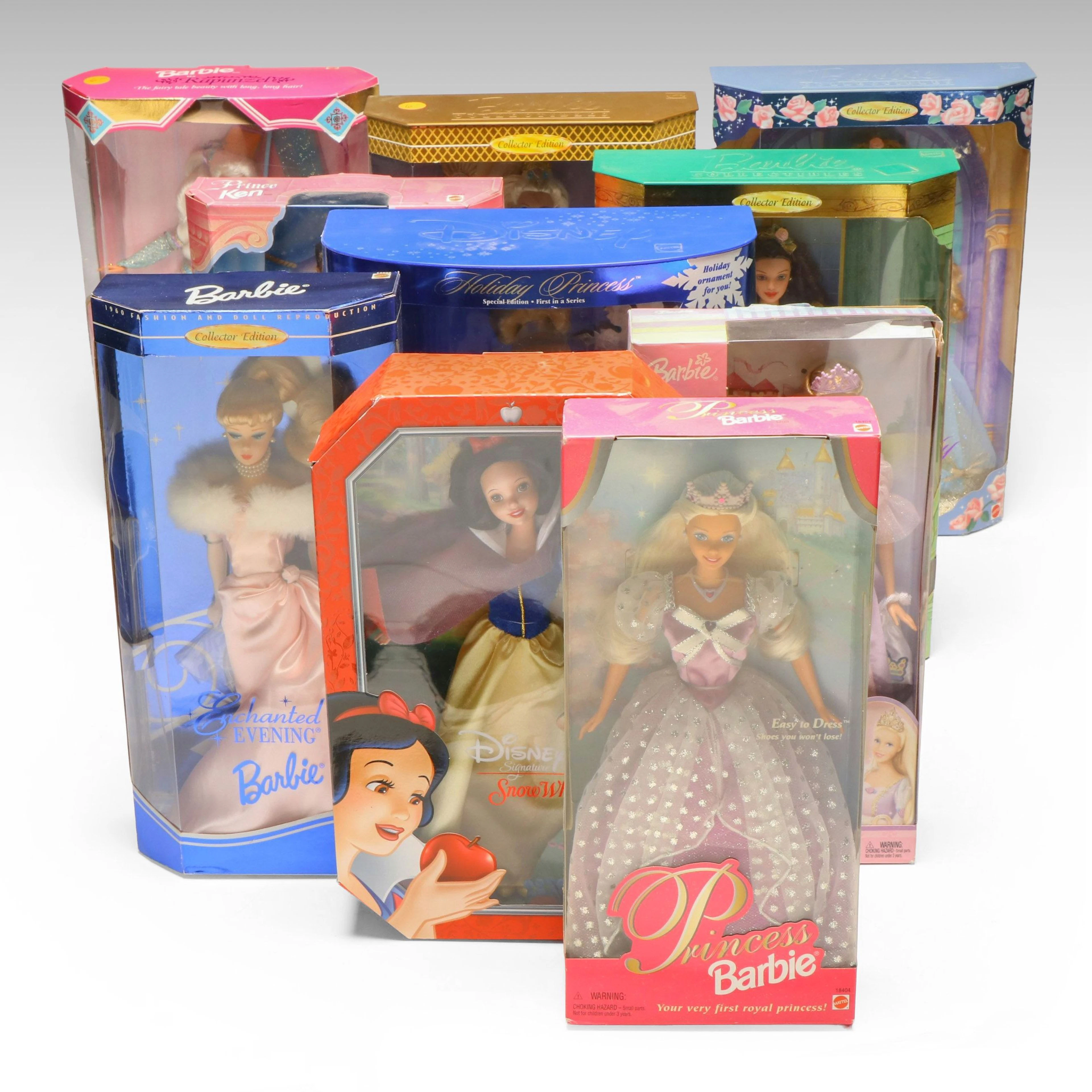 Mattel Barbie "Rapunzel," "Prince Ken," and More Dolls, Late 20th/Early 21st C.