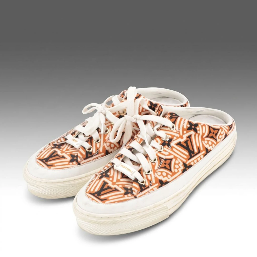 Louis Vuitton Crafty Stellar Sneaker Mules in Graffiti Print Monogram Canvas