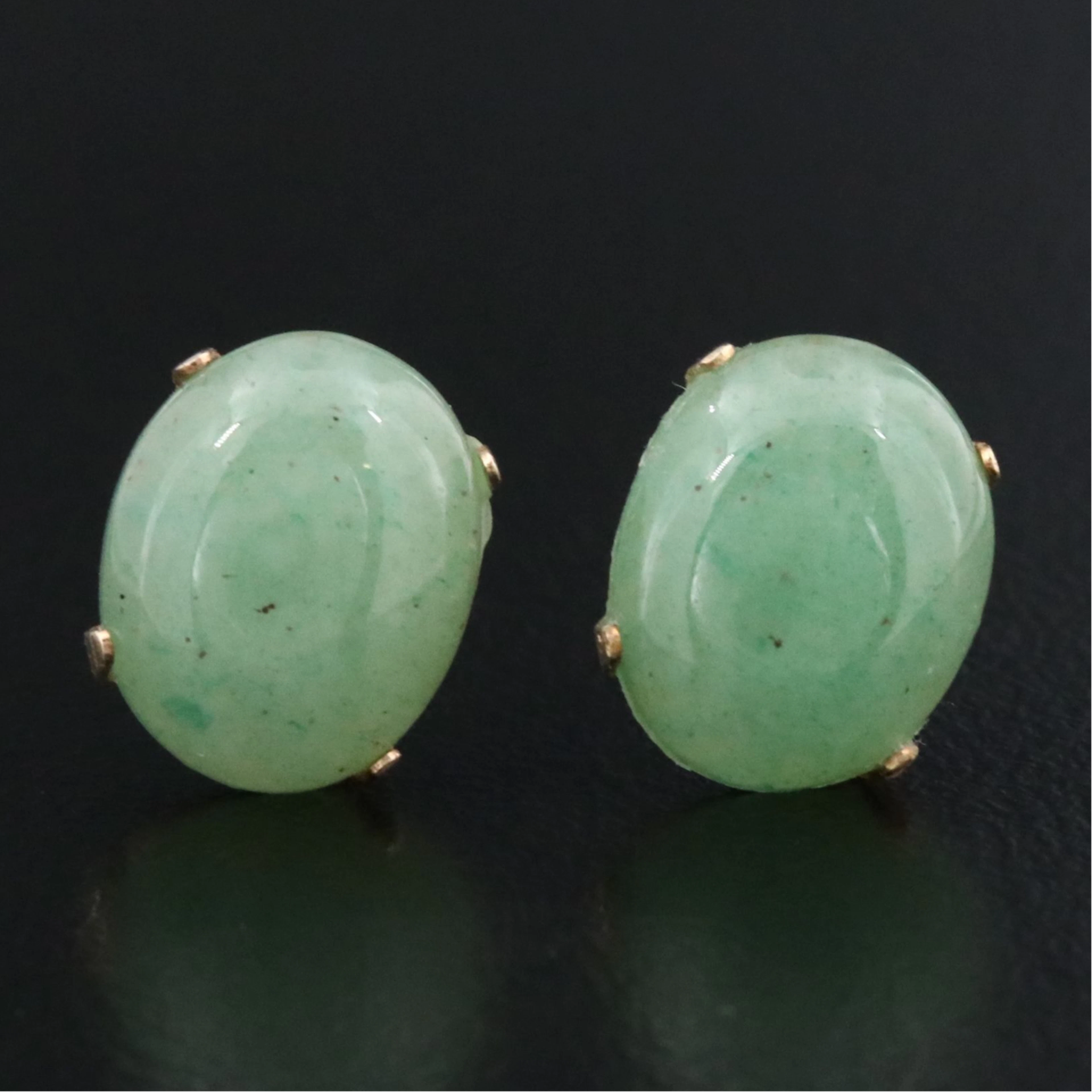 14K Aventurine Stud Earrings