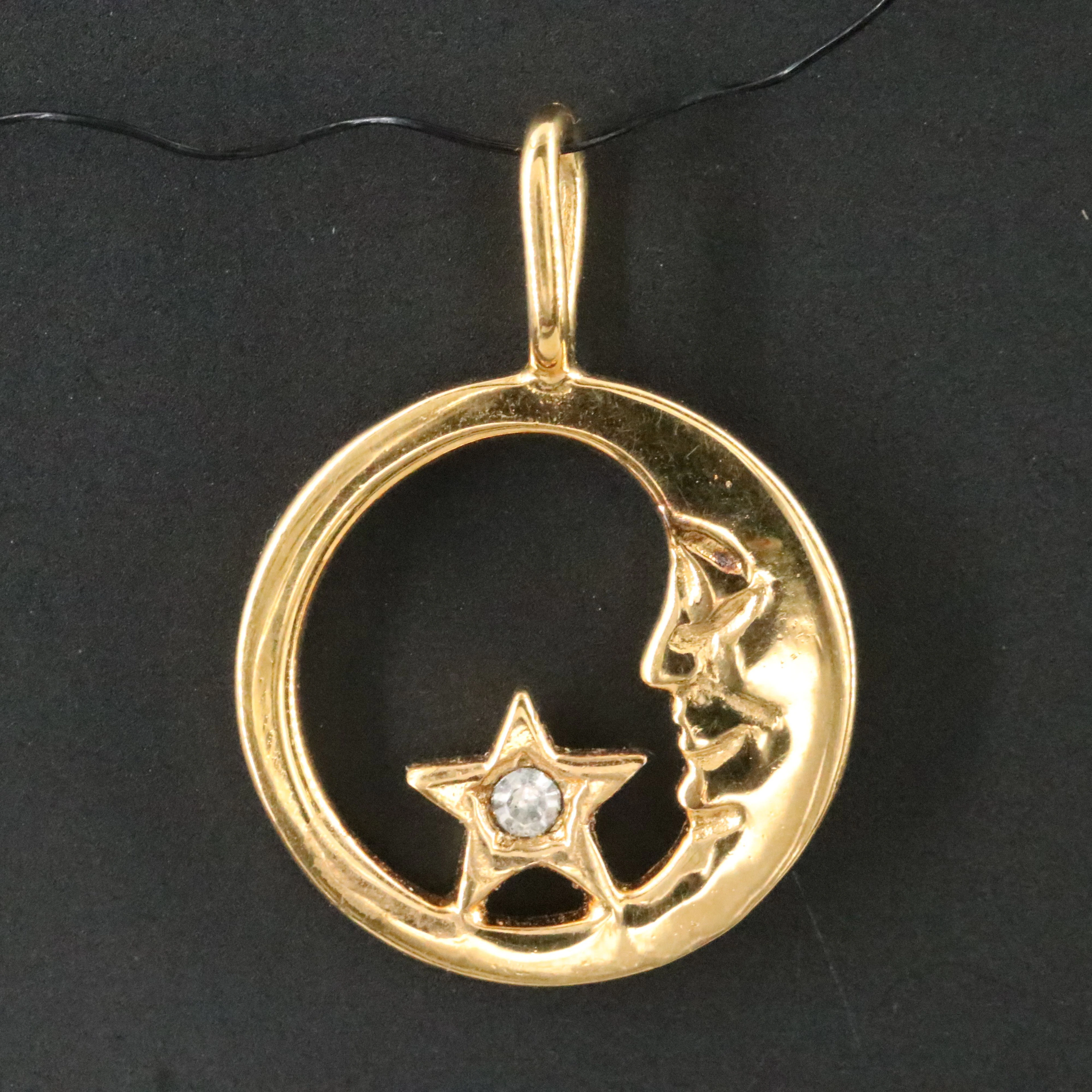 Bellini Sterling Crescent Moon and Star Pendant