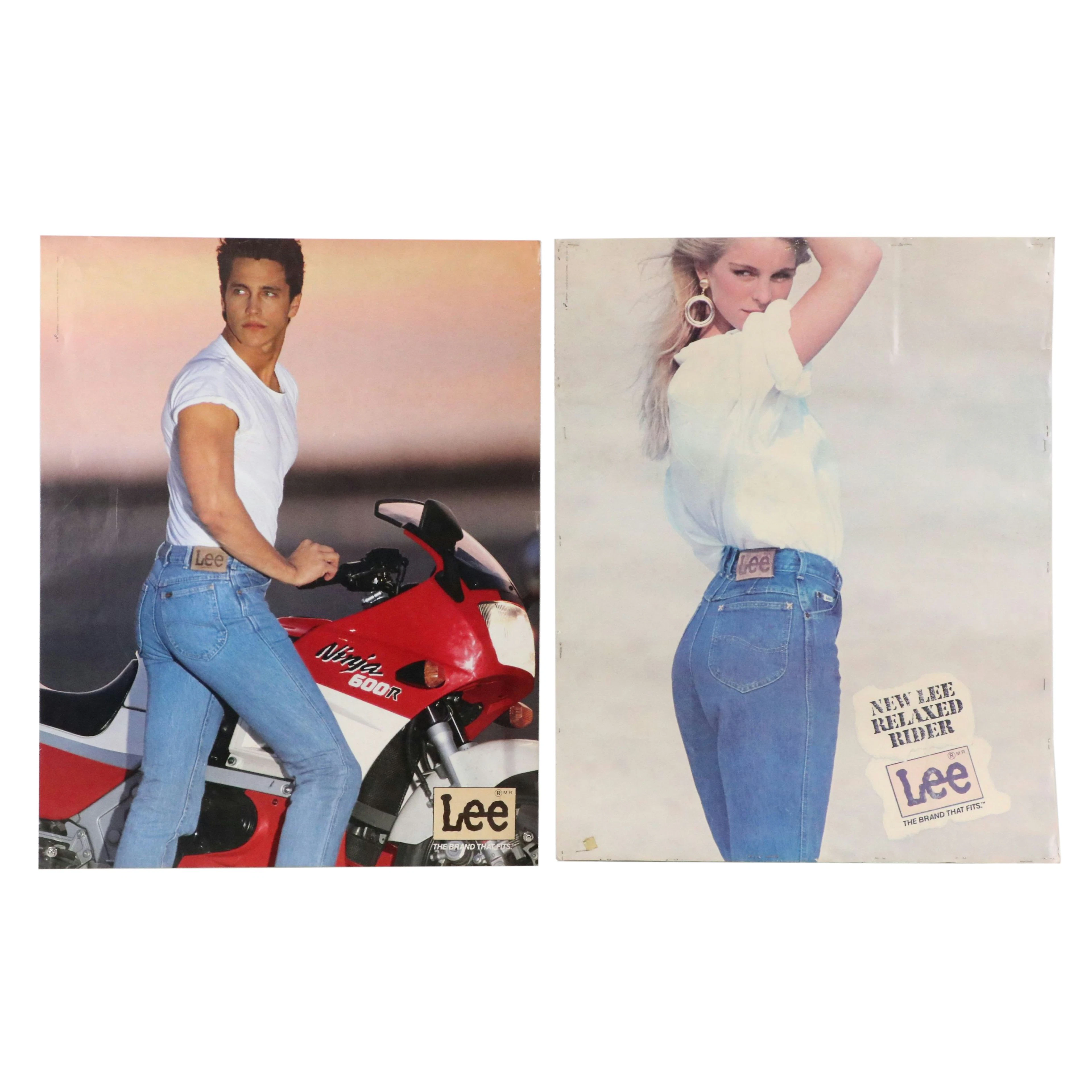 Vintage Lee Offset Lithograph Promotional Posters, 1986 - 1987