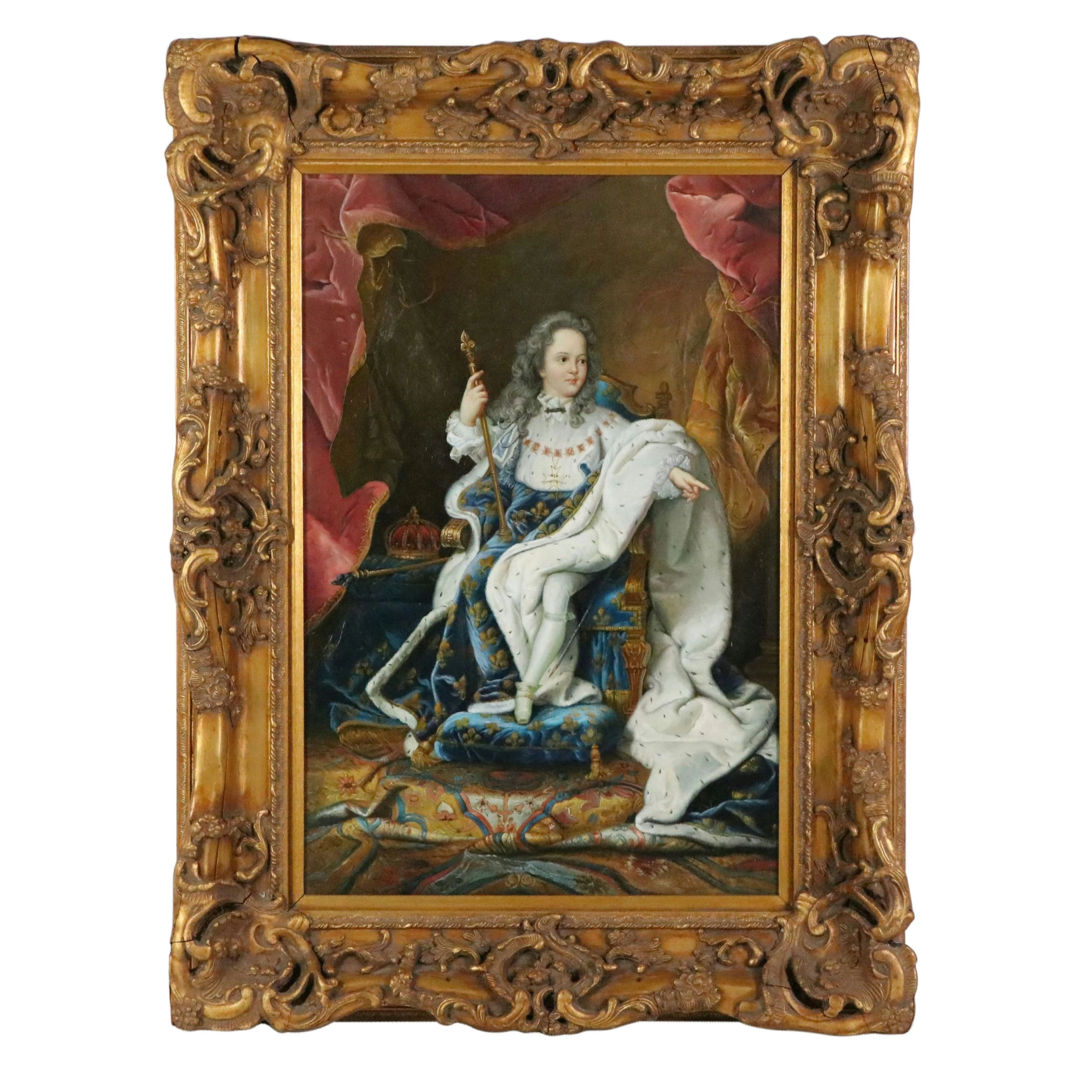 After Hyacinthe Rigaud Oil Painting "Louis XV as a Child"