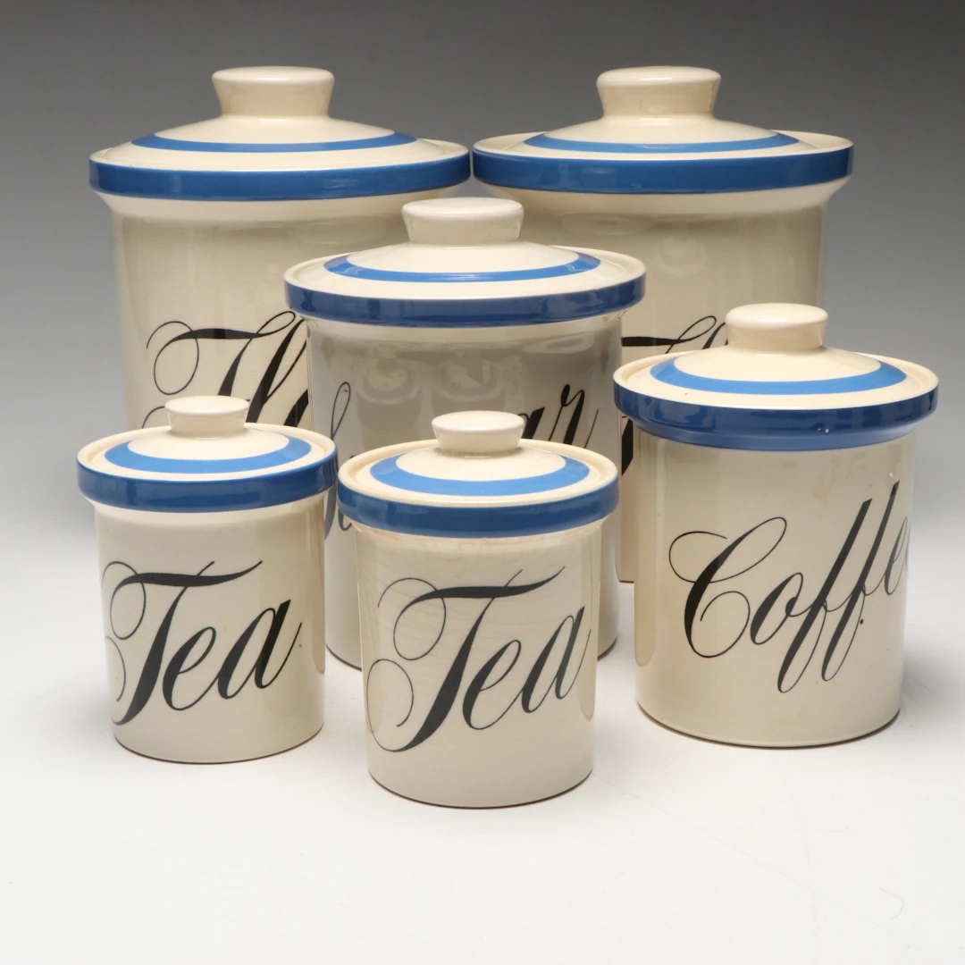 T.G. Green "Sonoma" Ceramic Canisters, Late 20th Century