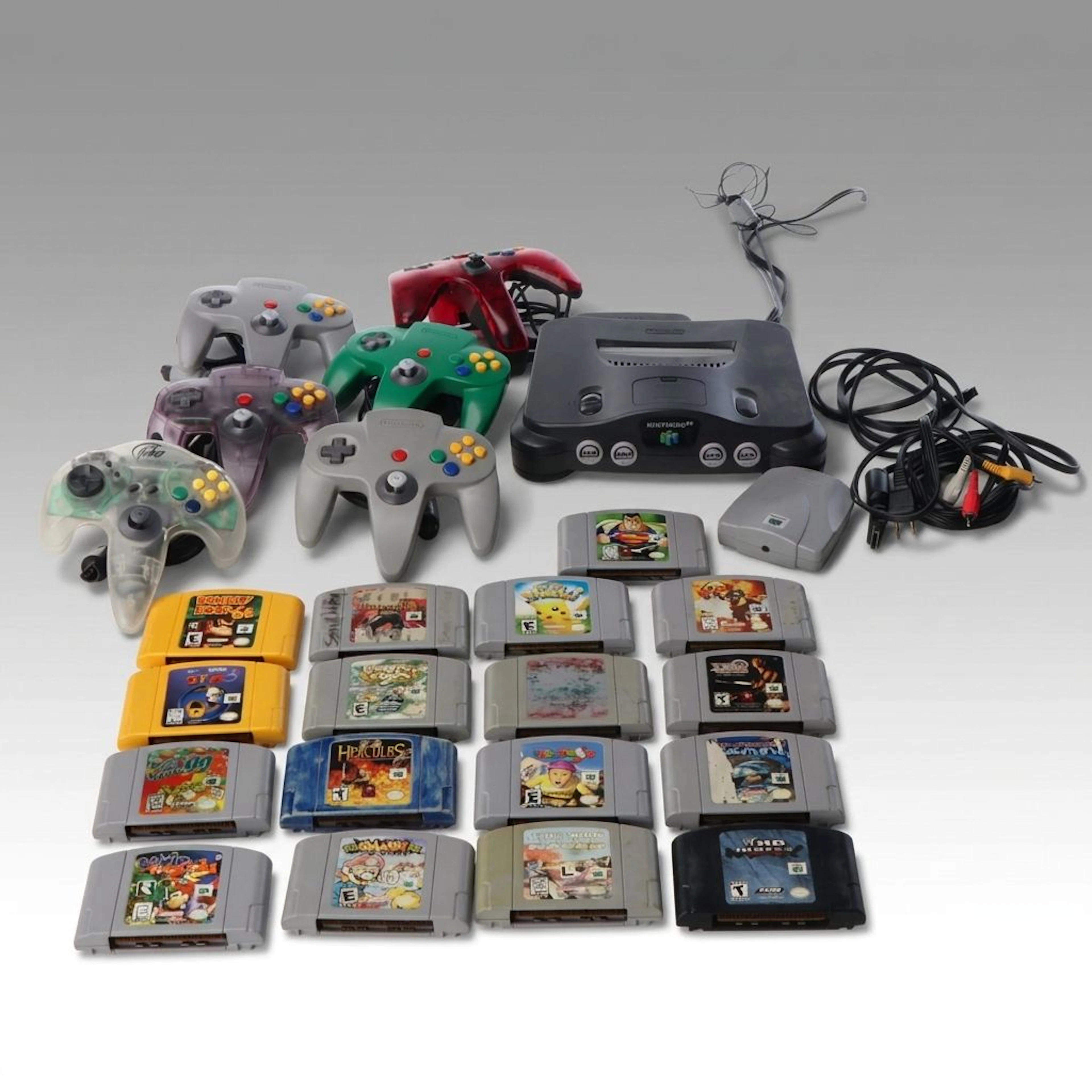 Nintendo 64 NUS-001 Control Deck with Video Games and Controllers