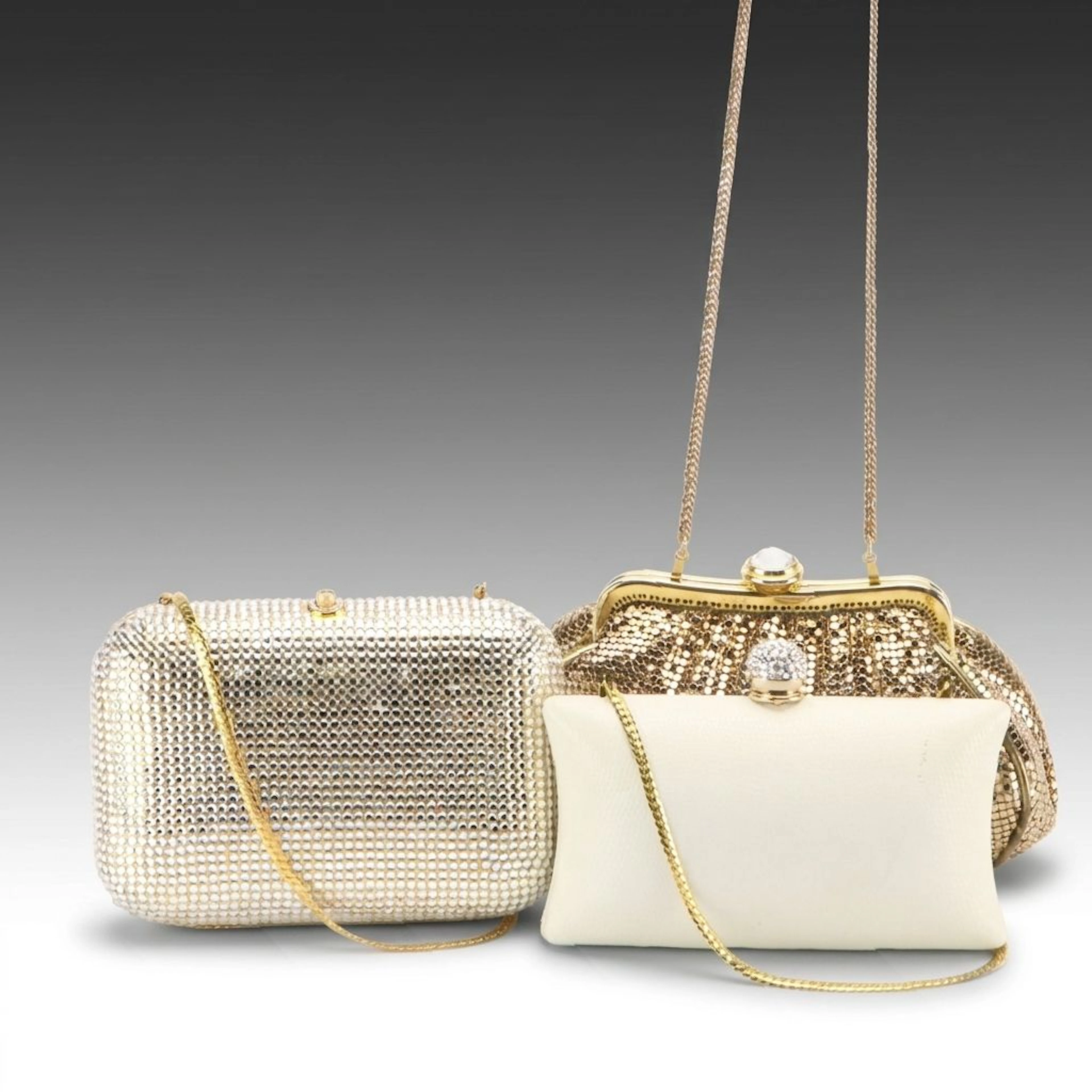 Whiting & Davis Gold Metal Mesh Convertible Clutch, Lorren Bell, & Other Clutch
