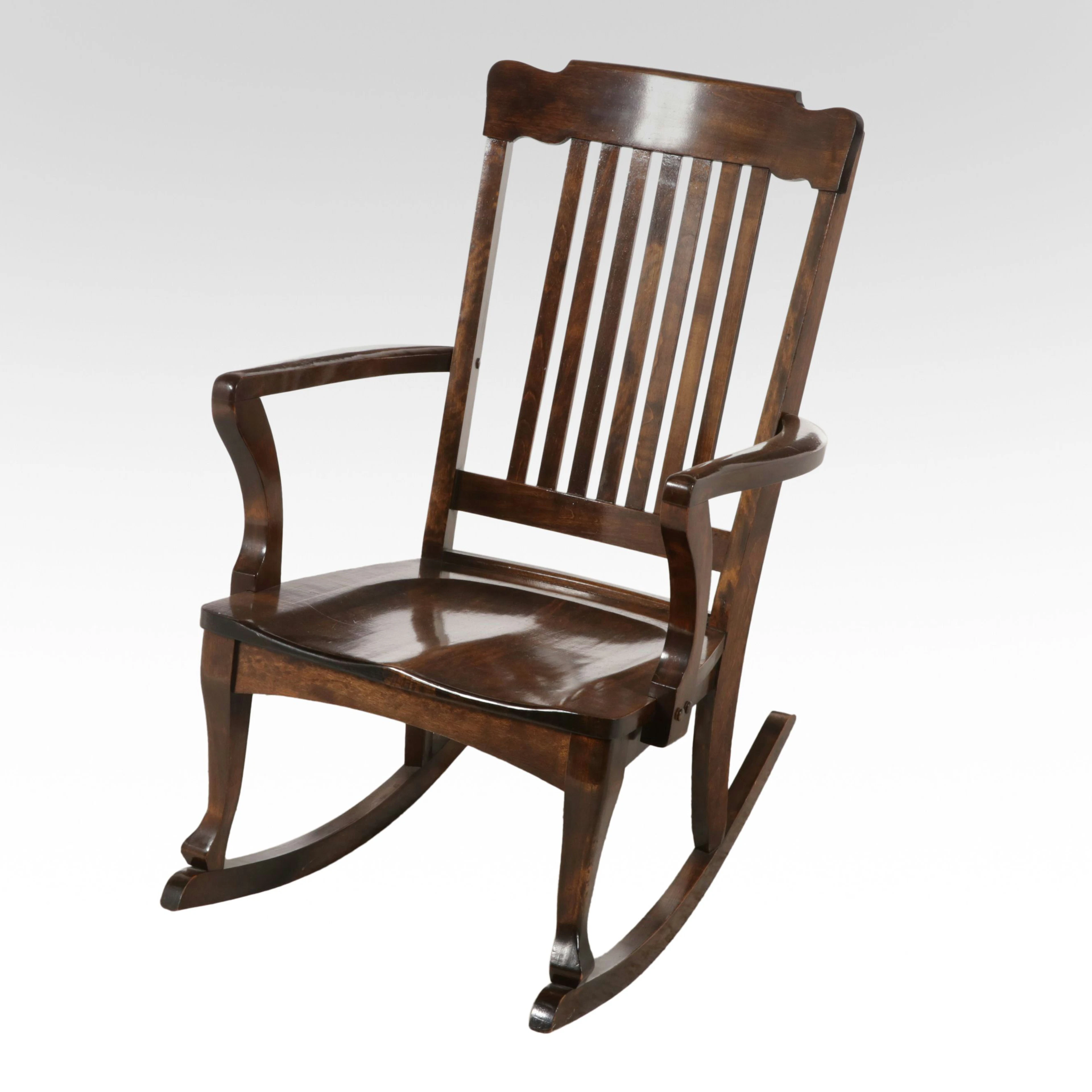 Mission Style Oak Rocking Chair, Late 20th Century
