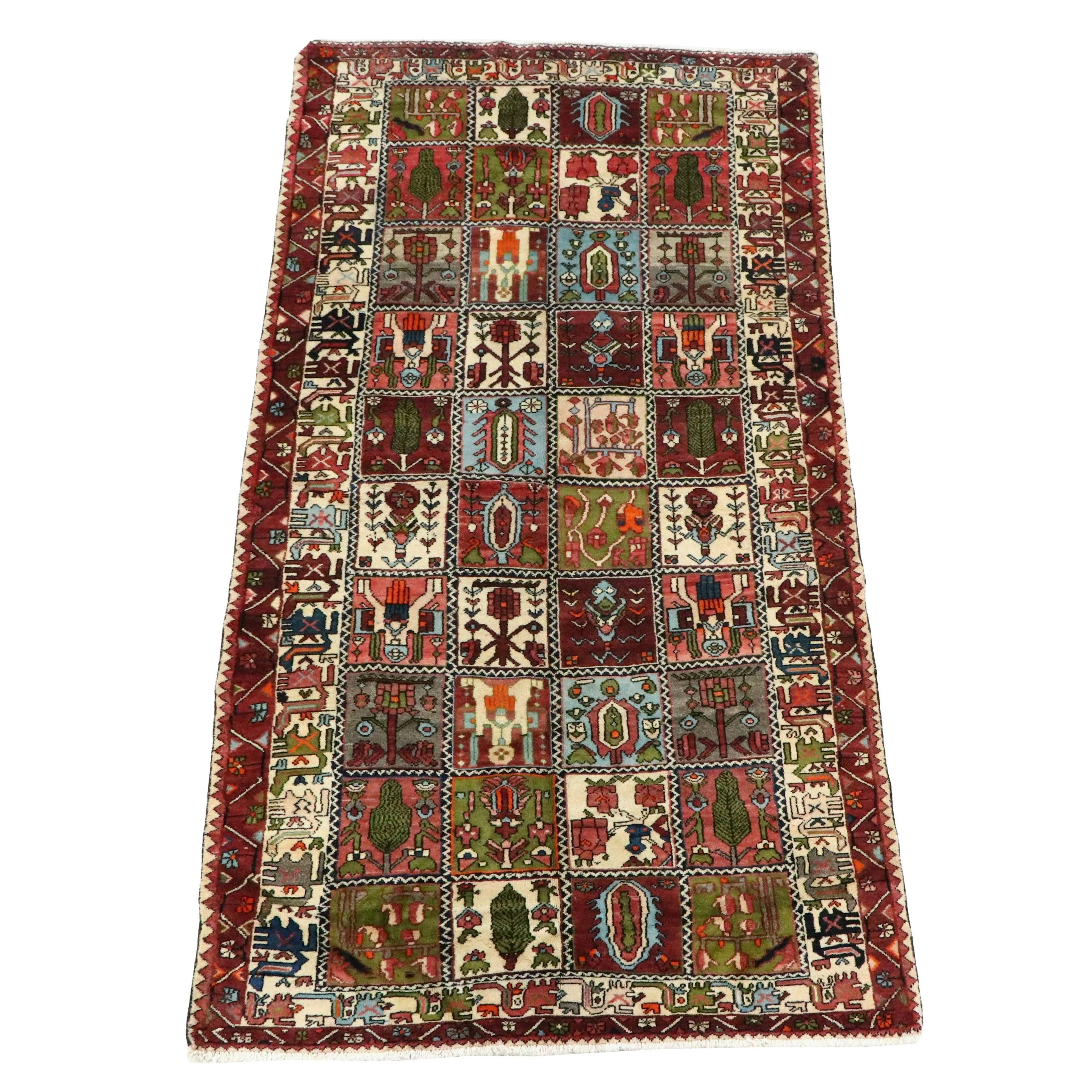 5'1 x 9'10 Handmade Persian Bakhtiari Area Rug