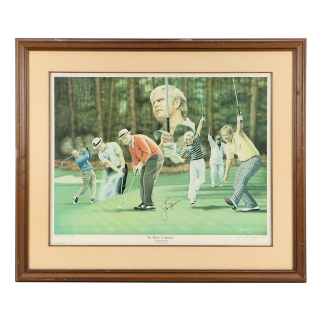 Jack Nicklaus Signed Offset Lithograph Golf Poster "The Master of