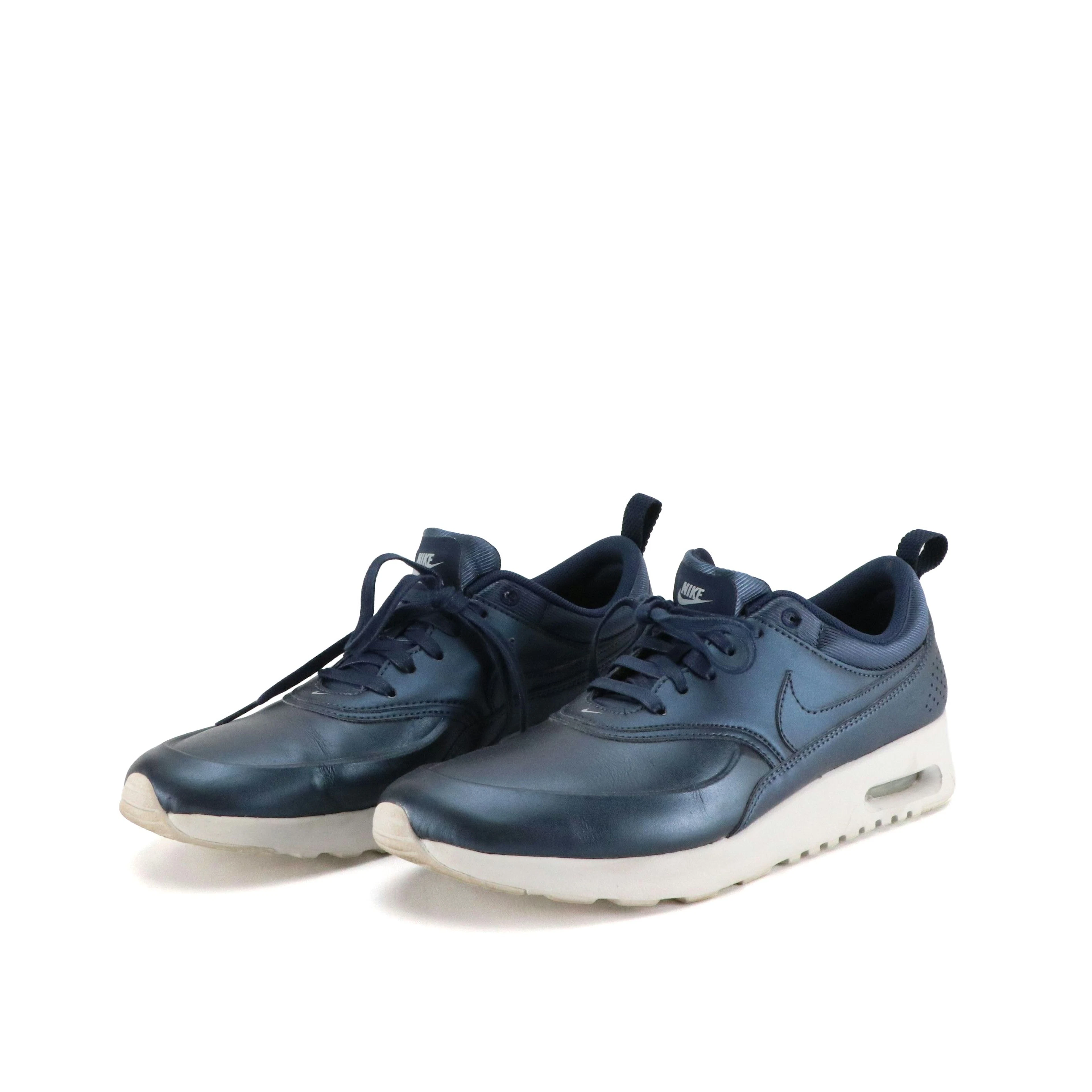 Nike Air Max Thea SE Sneakers in Blue Metallic Leather, With Box