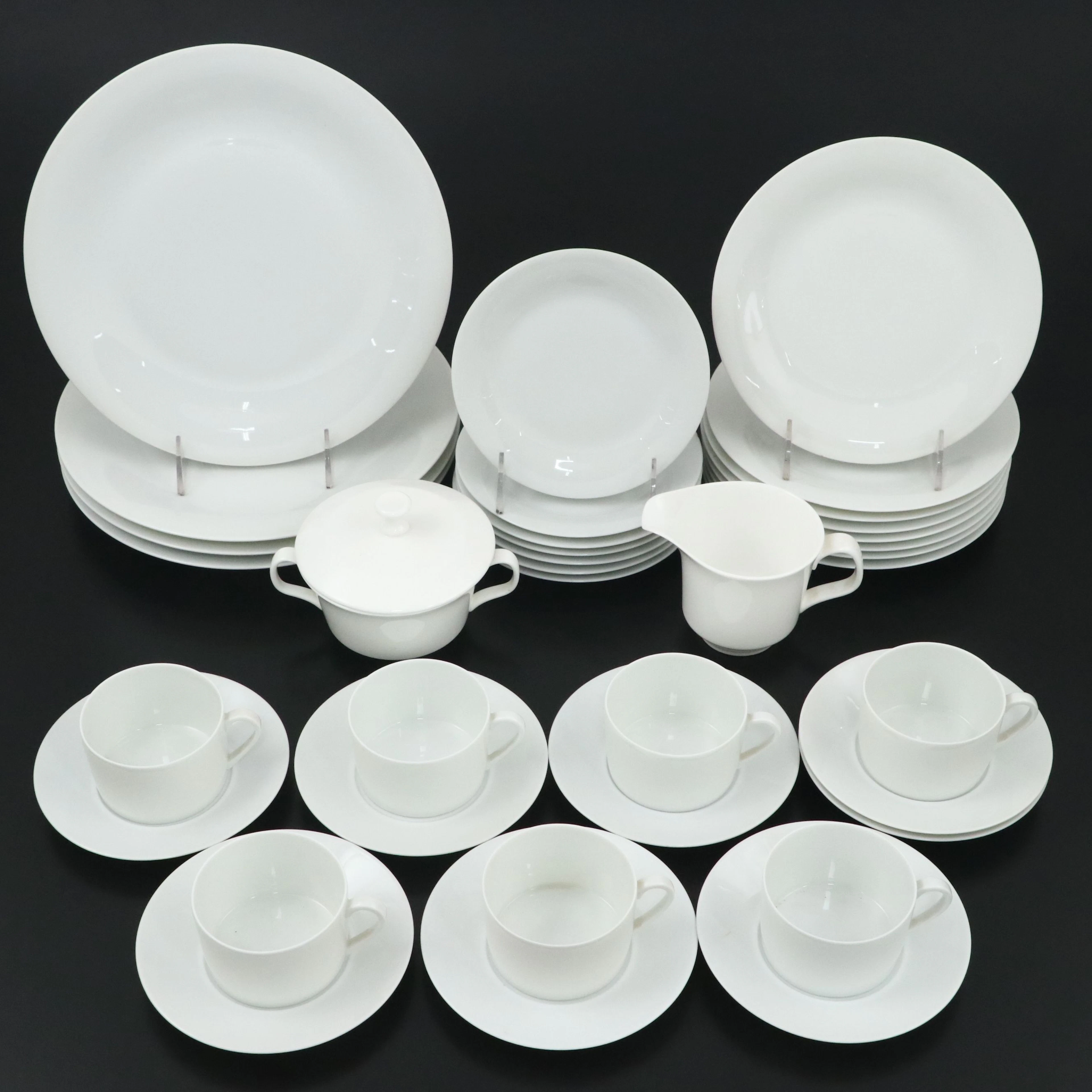 Vignaud Limoges France White Porcelain Dinnerware