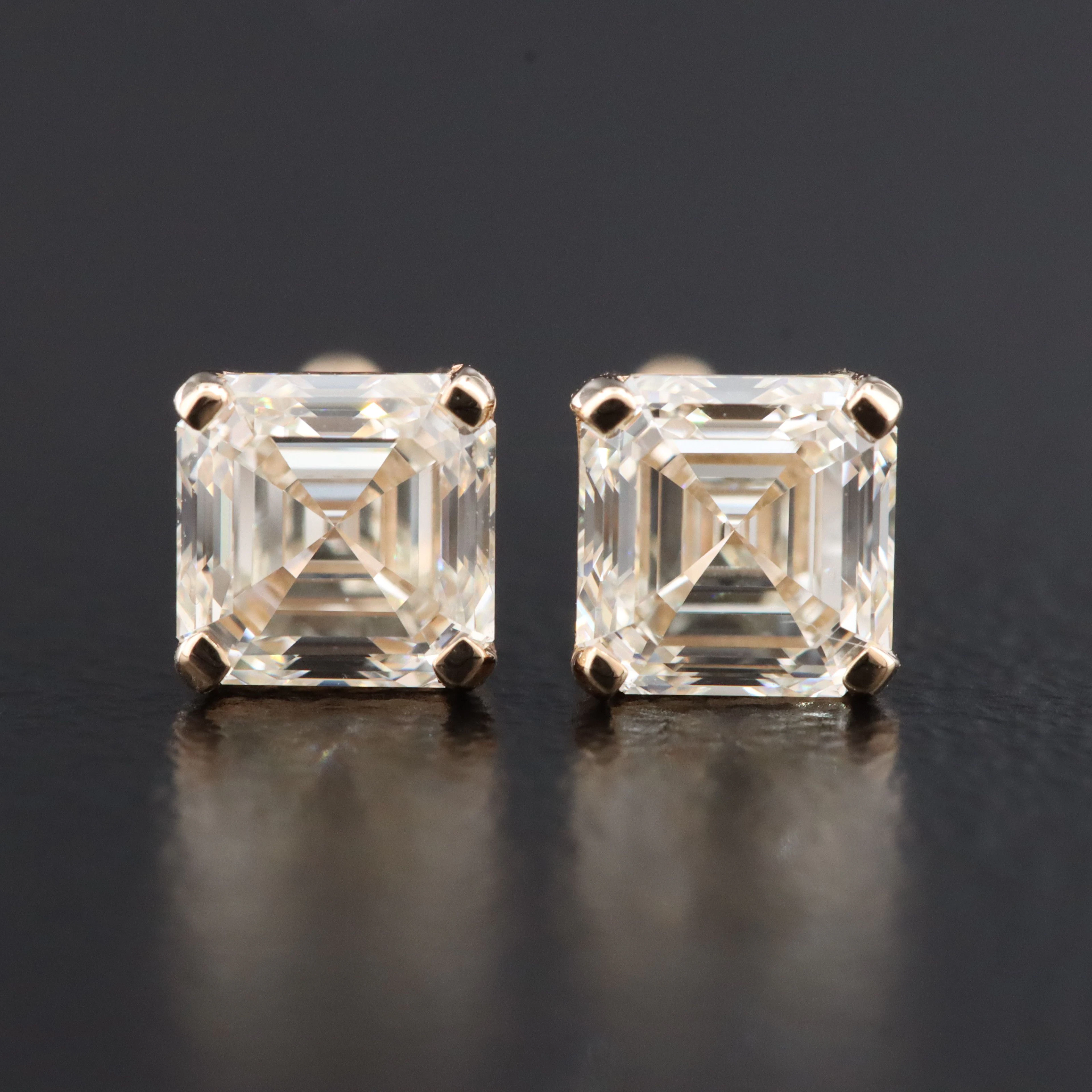14K 1.21 CTW Diamond Stud Earrings with GIA Reports