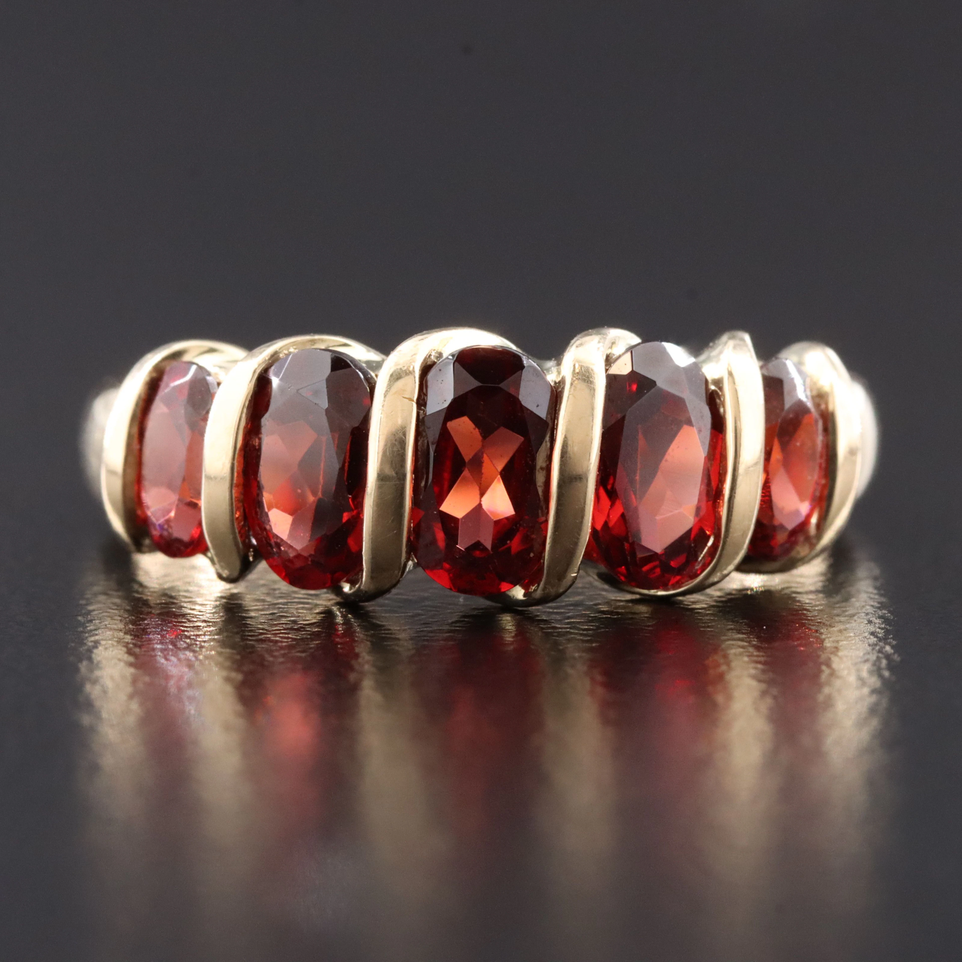 10K Garnet Ring