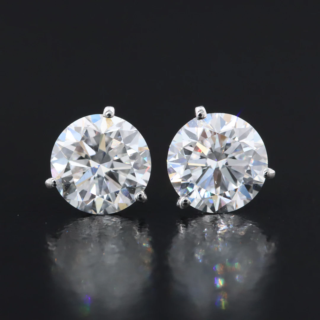 14K 2.02 CTW Lab Grown Diamond Solitaire Earrings