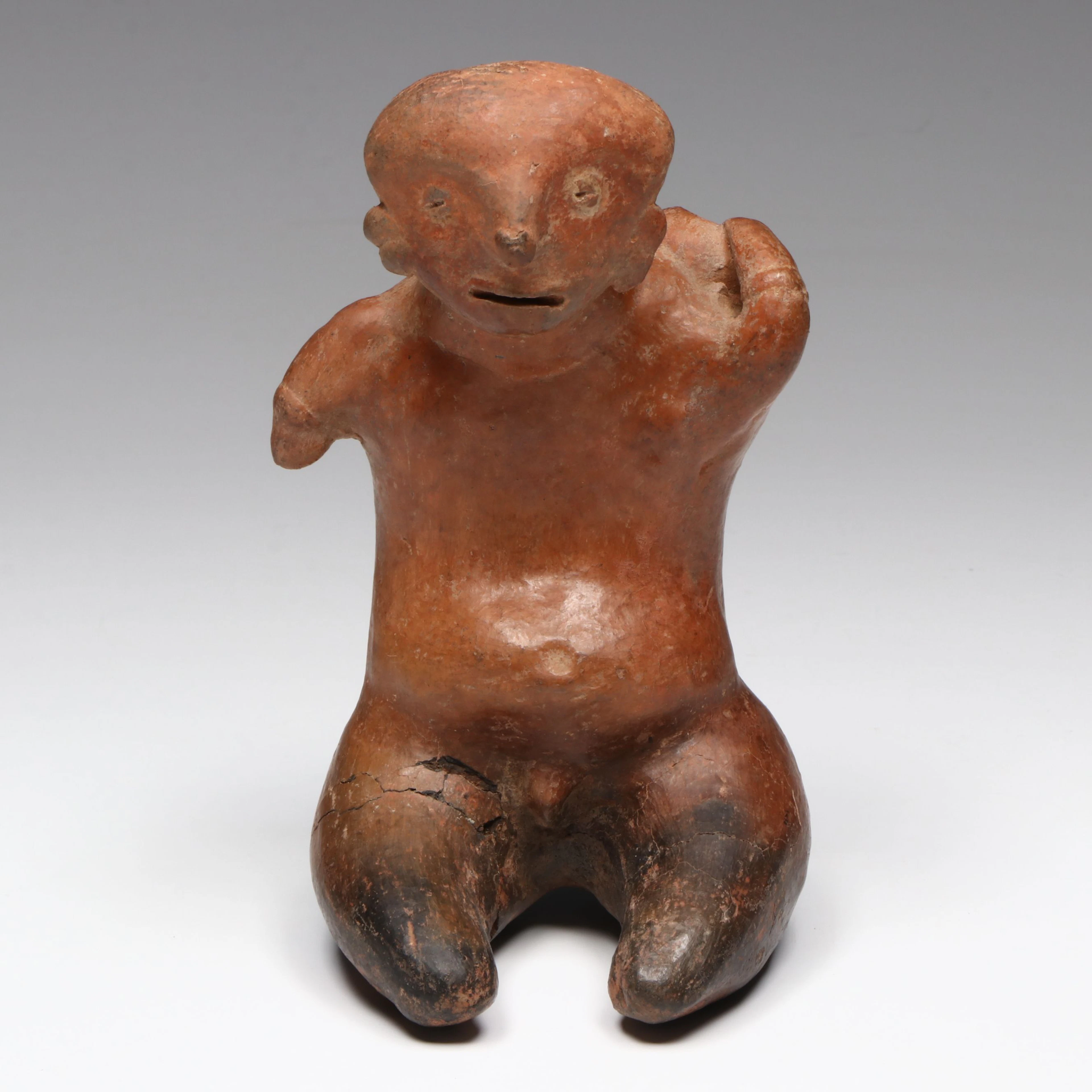 Pre-Columbian Nayarit Seated Pottery Figure