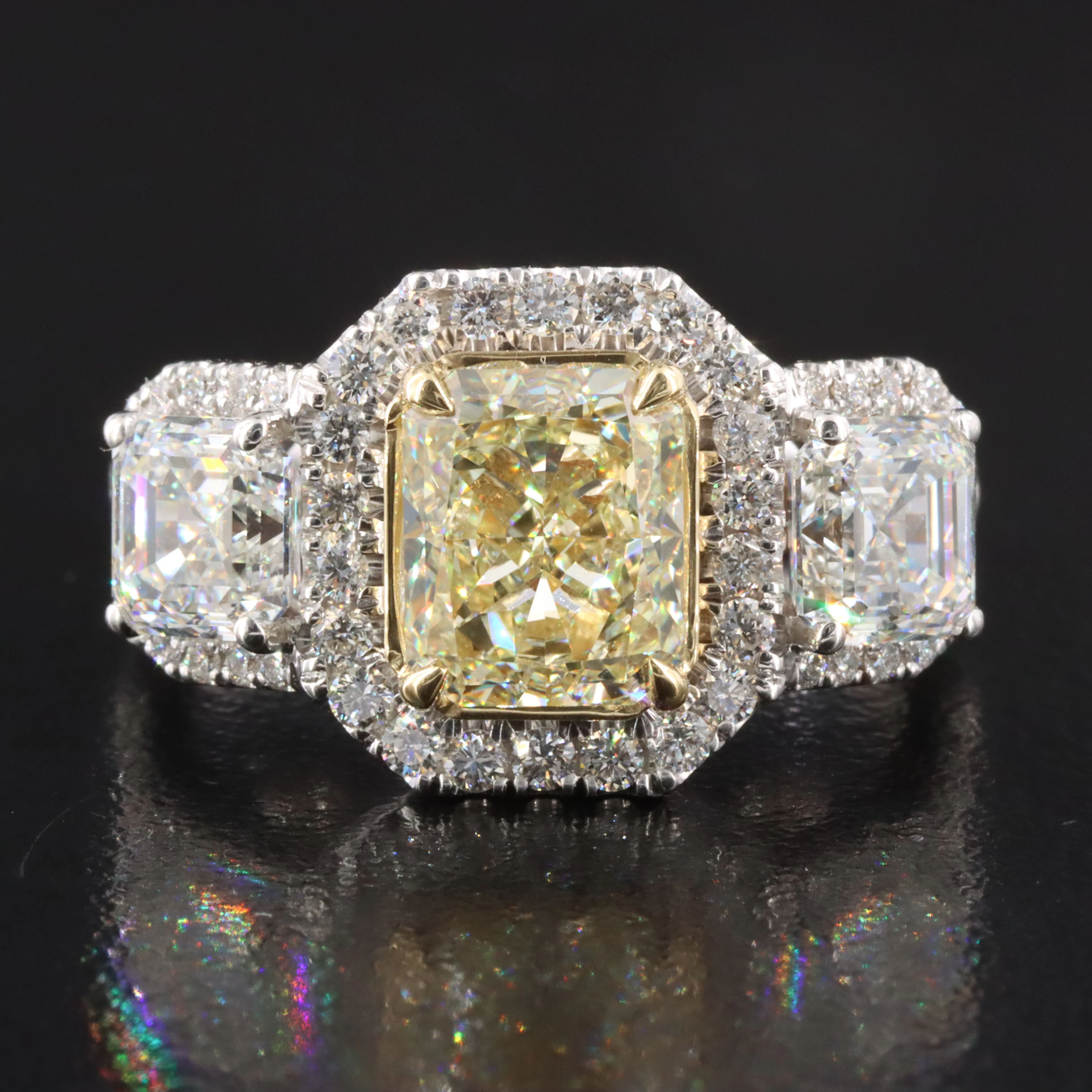 18K 5.11 CTW Diamond Ring with GIA eReport and Online Reports