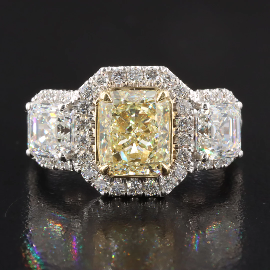 18K 5.11 CTW Diamond Ring with GIA eReport and Online Reports