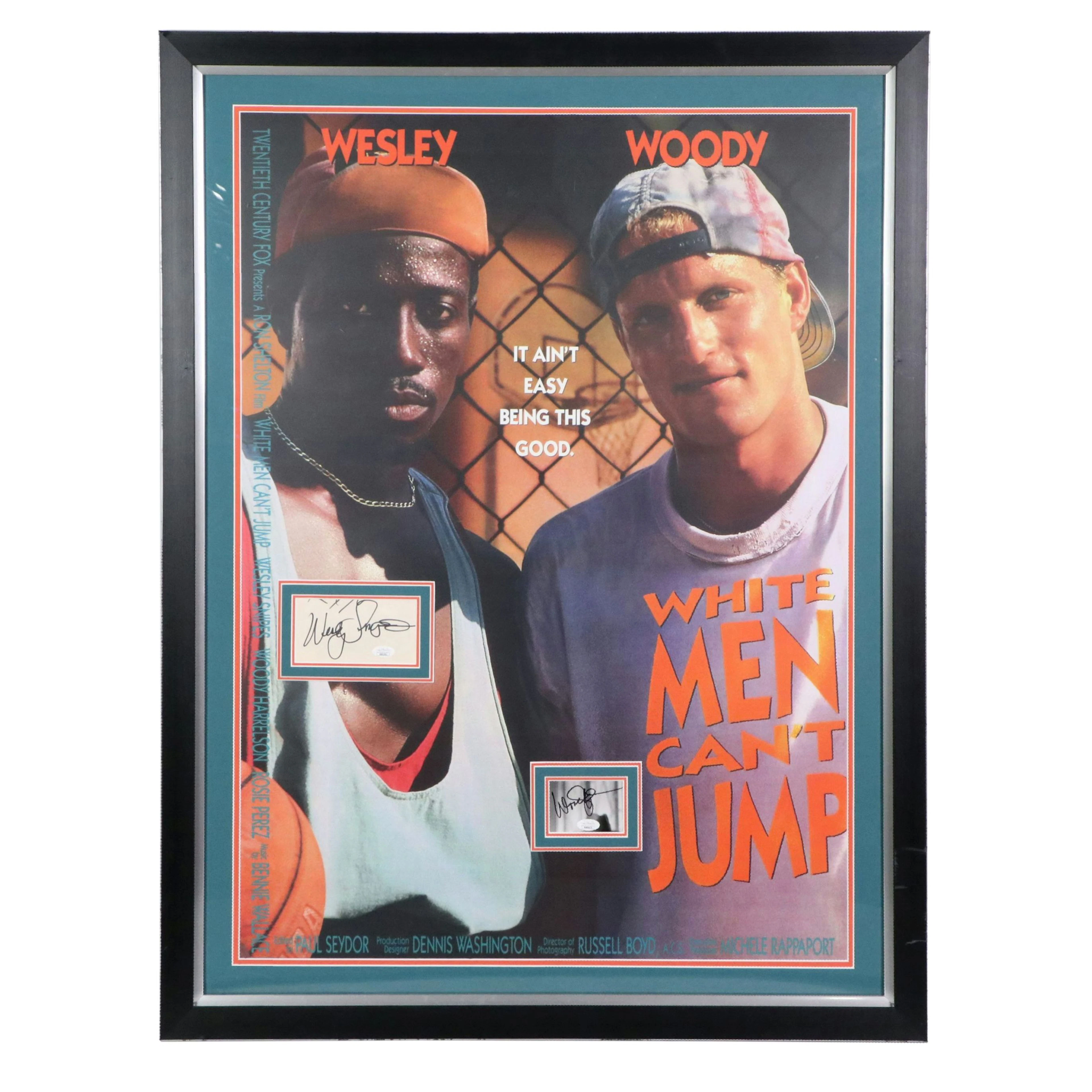 Wesley Snipes and Woody Harrelson Signed "White Men Can't Jump" Poster, JSA