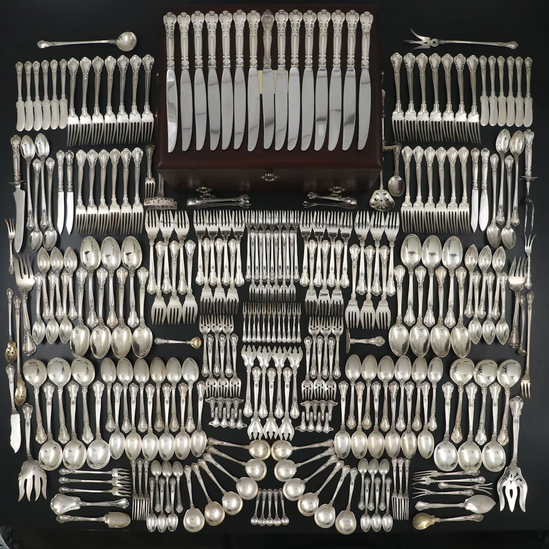 Gorham "Chantilly" Sterling Flatware and Serving Utensils, 20th Century