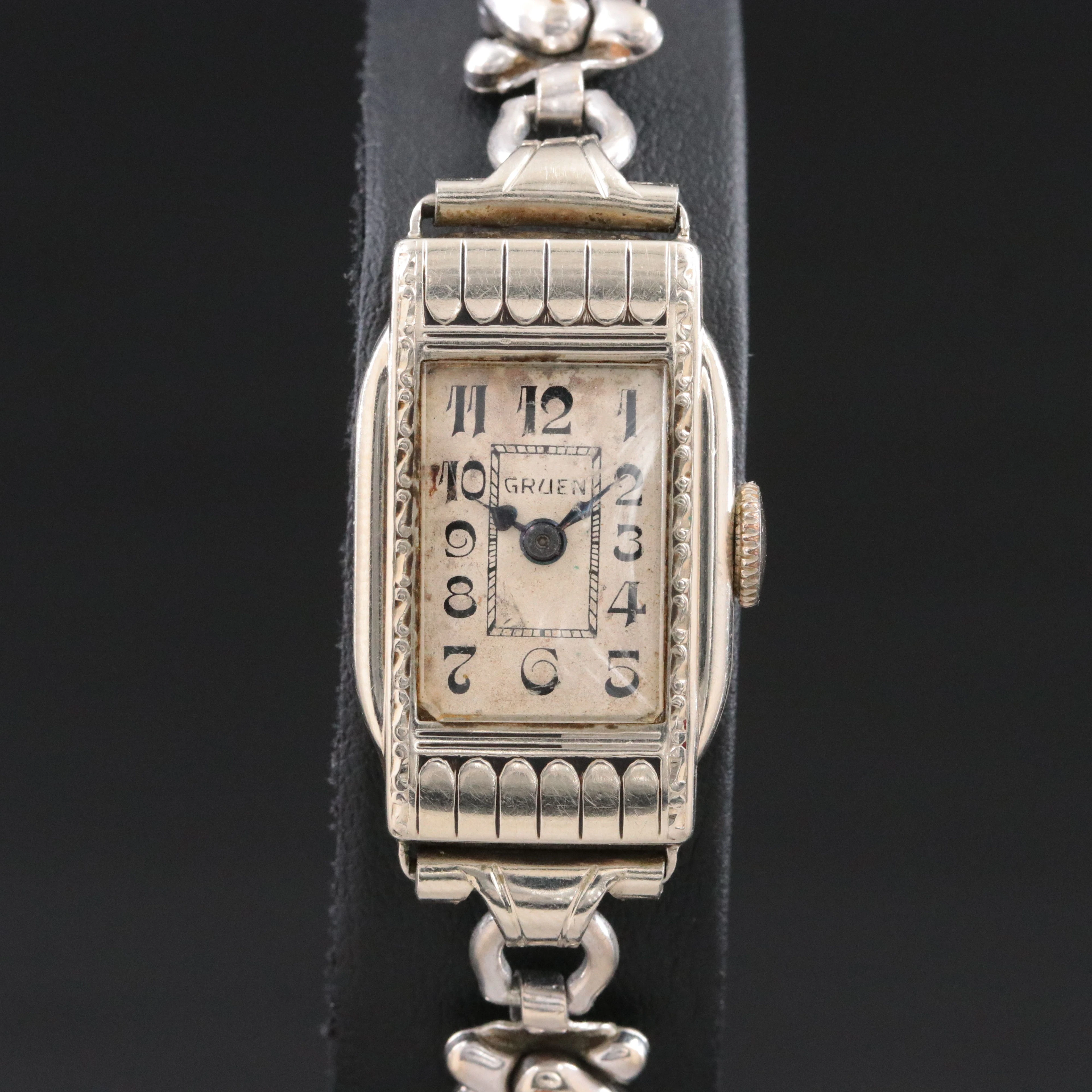 Gruen Art Deco Gold-Filled Vintage Stem Wind Watch