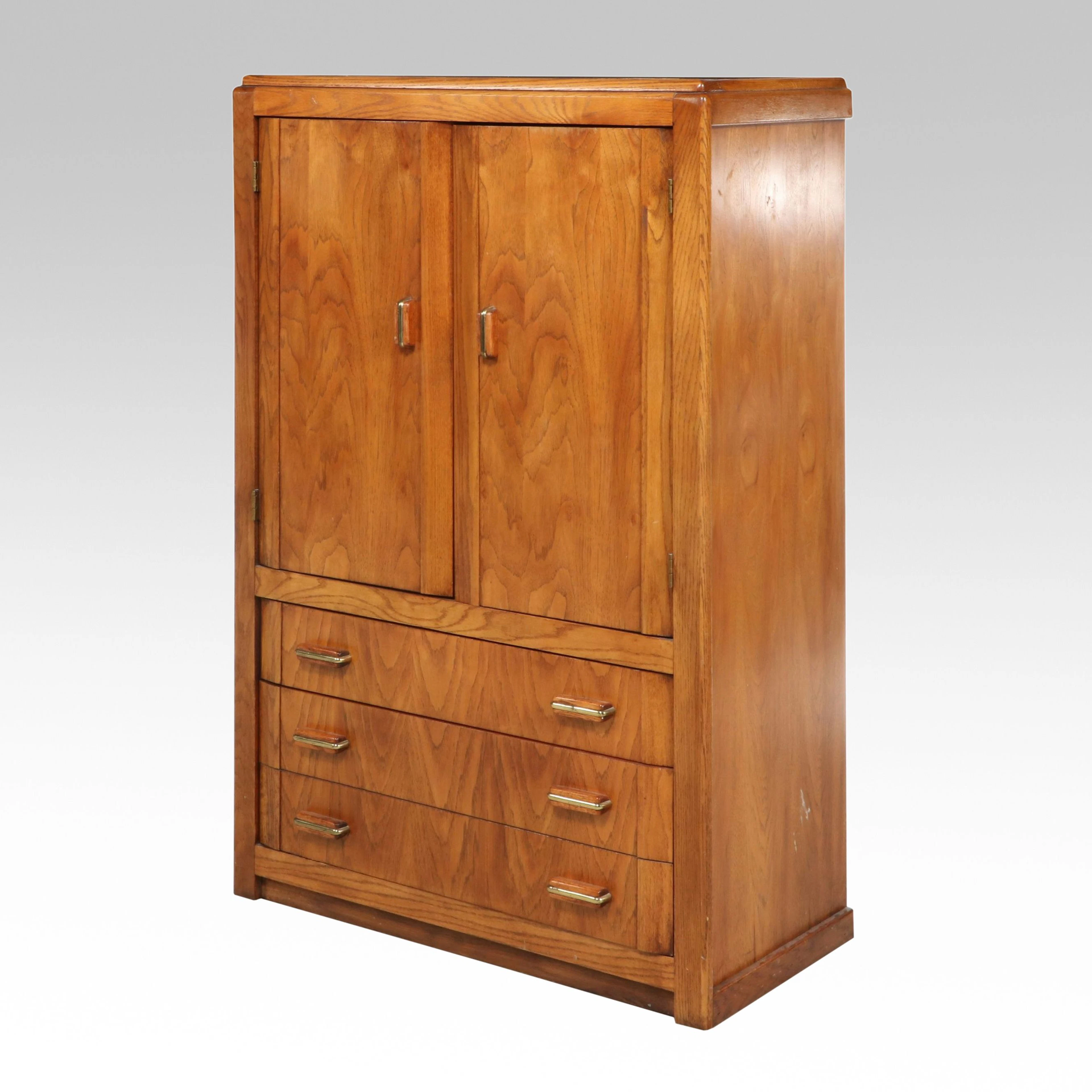 Modernist Oak Armoire, Late 20th Century