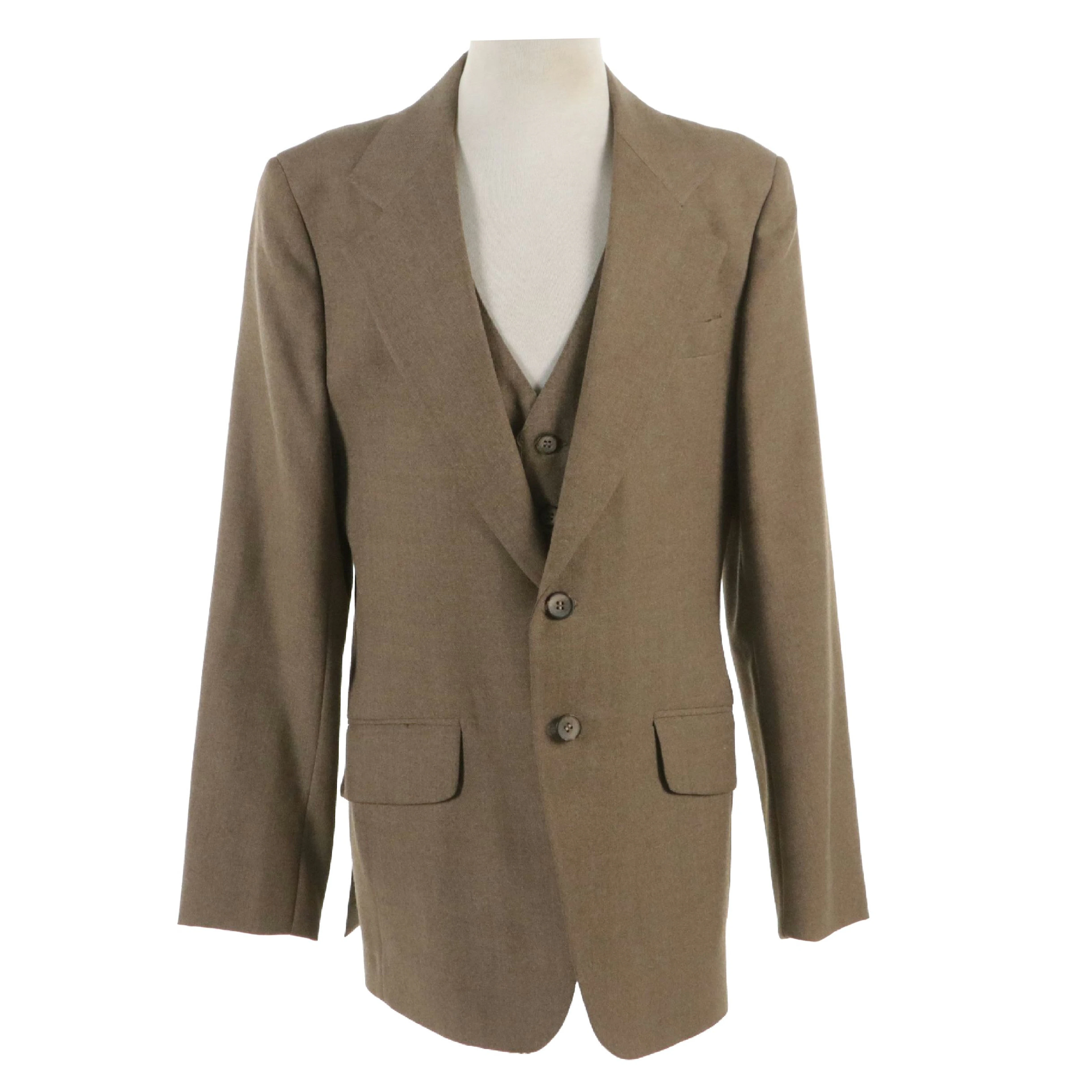 Boy's Yves Saint Laurent Suit Jacket and Vest in Wool, Vintage