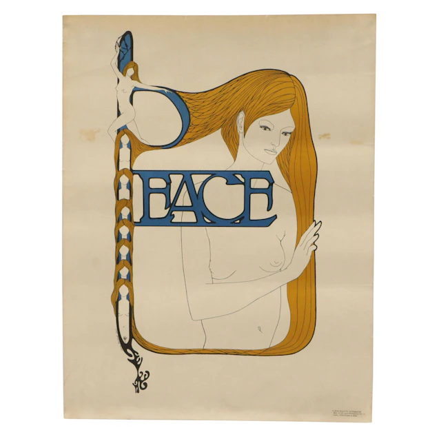 After Loren Rehbock Color Lithograph Poster "Peace," 1967
