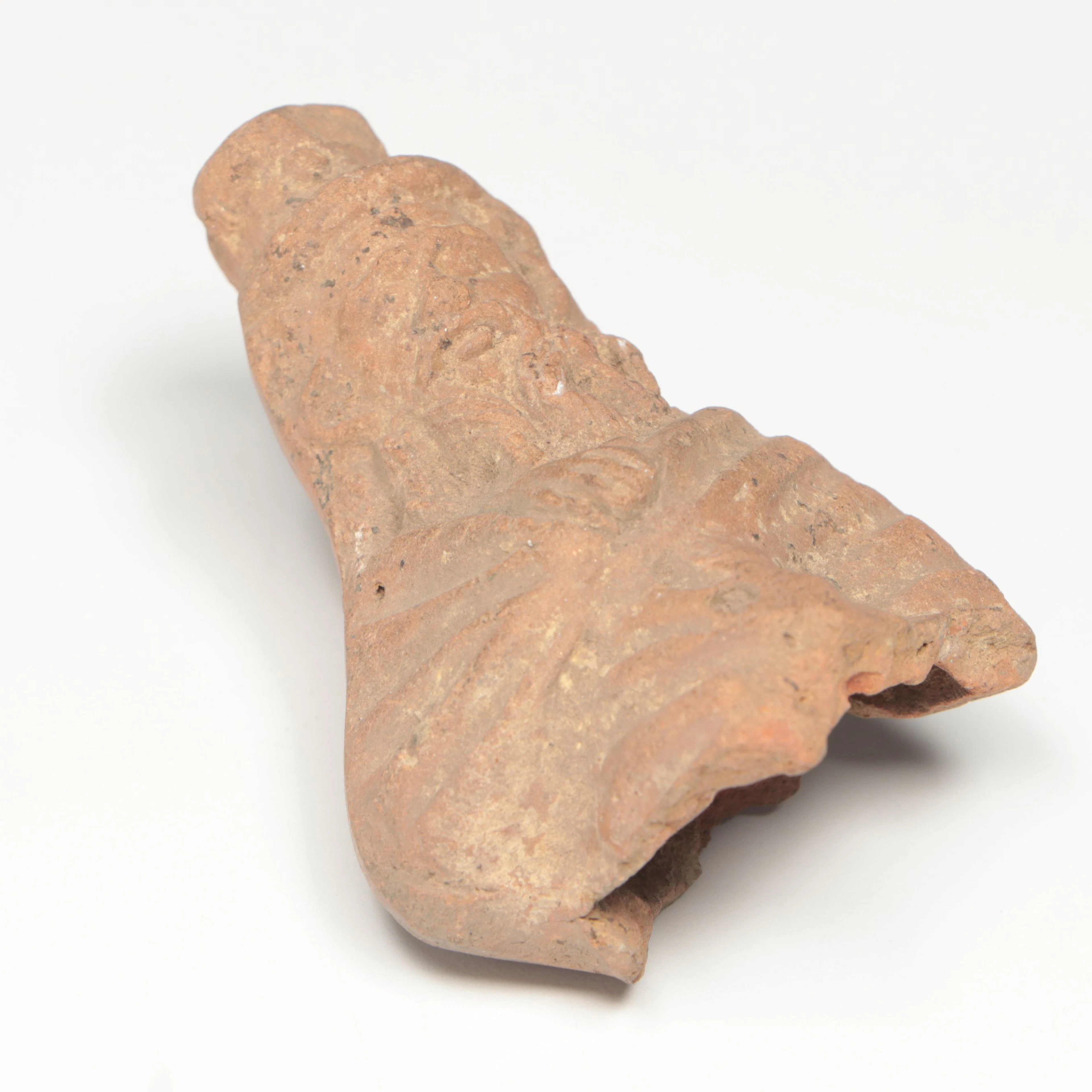 Roman Period Egyptian Terracotta Bes Figure Fragment, 2nd Century CE