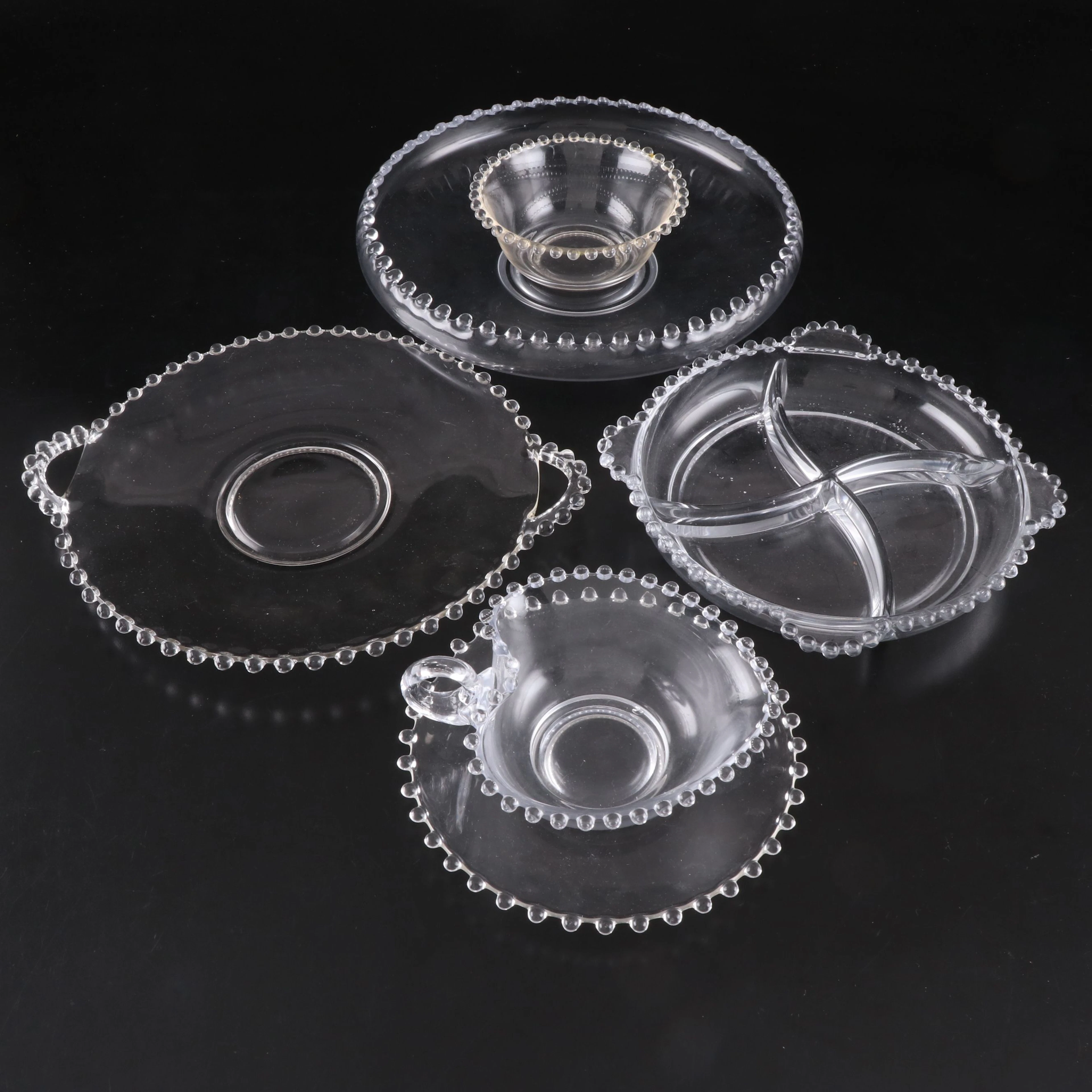 Imperial Glass "Candlewick Clear" Serveware and Table Accessories, 1936-1984