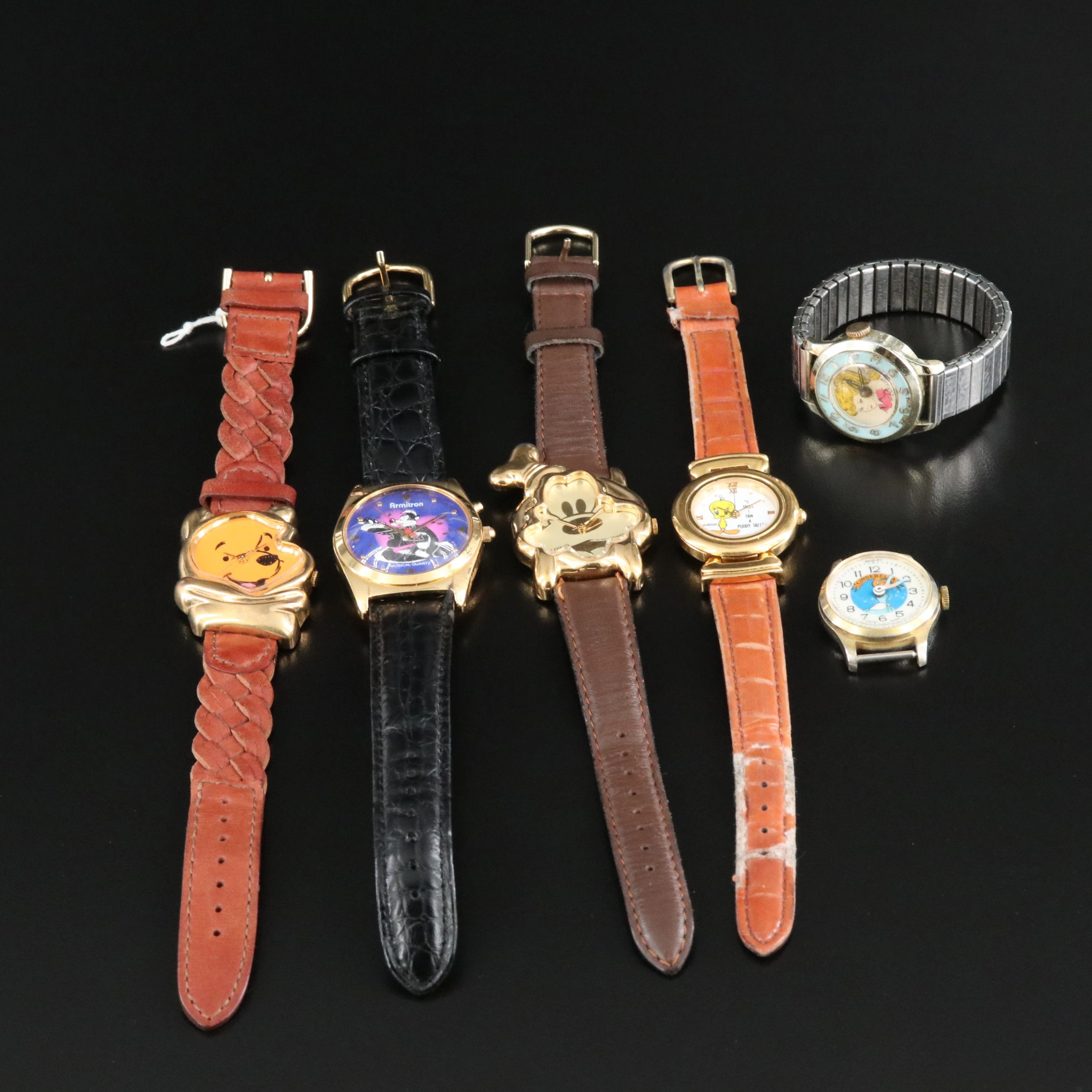 Collection of Character Watches Featuring Warner Bros. and Disney
