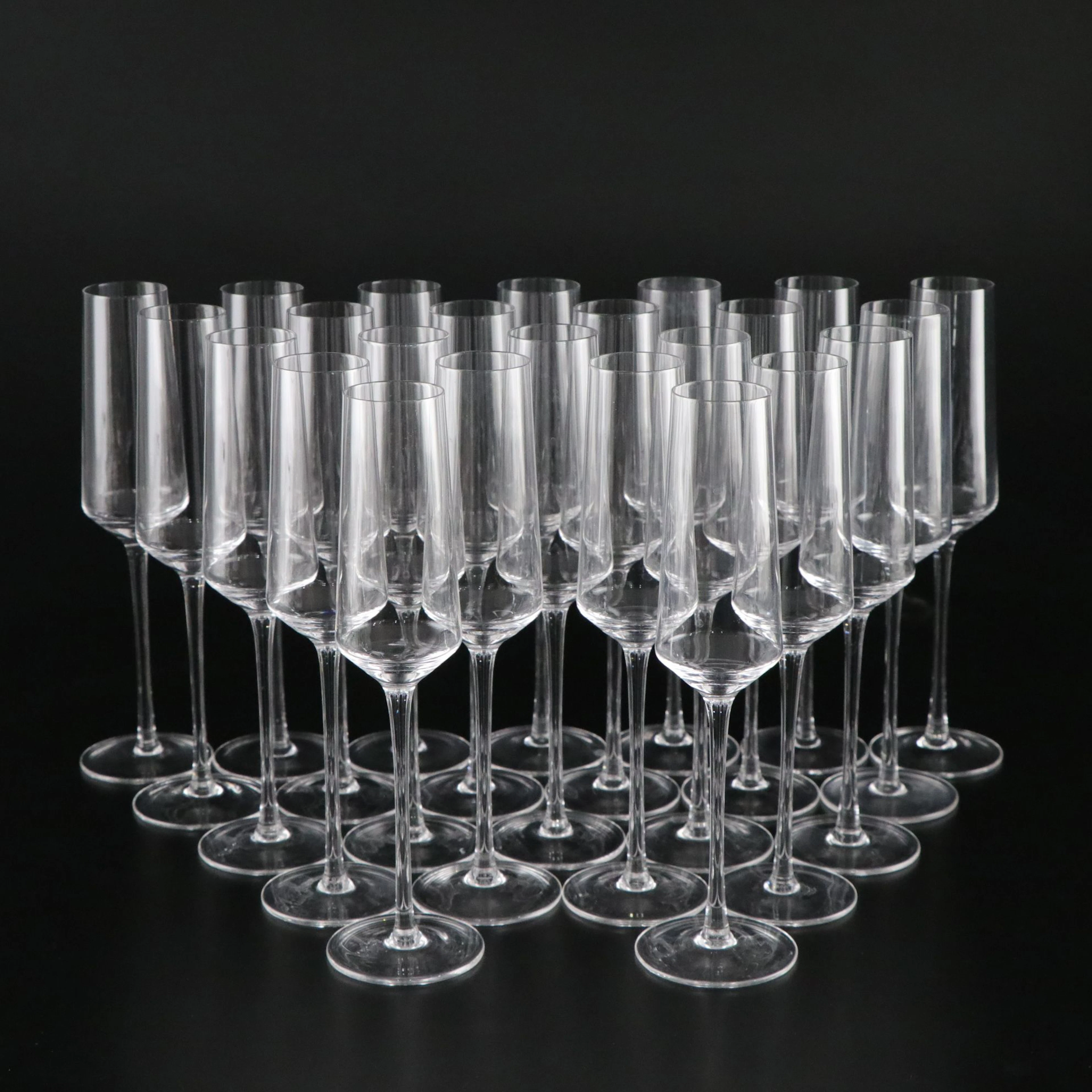 Twenty-Four Glass Champagne Flutes
