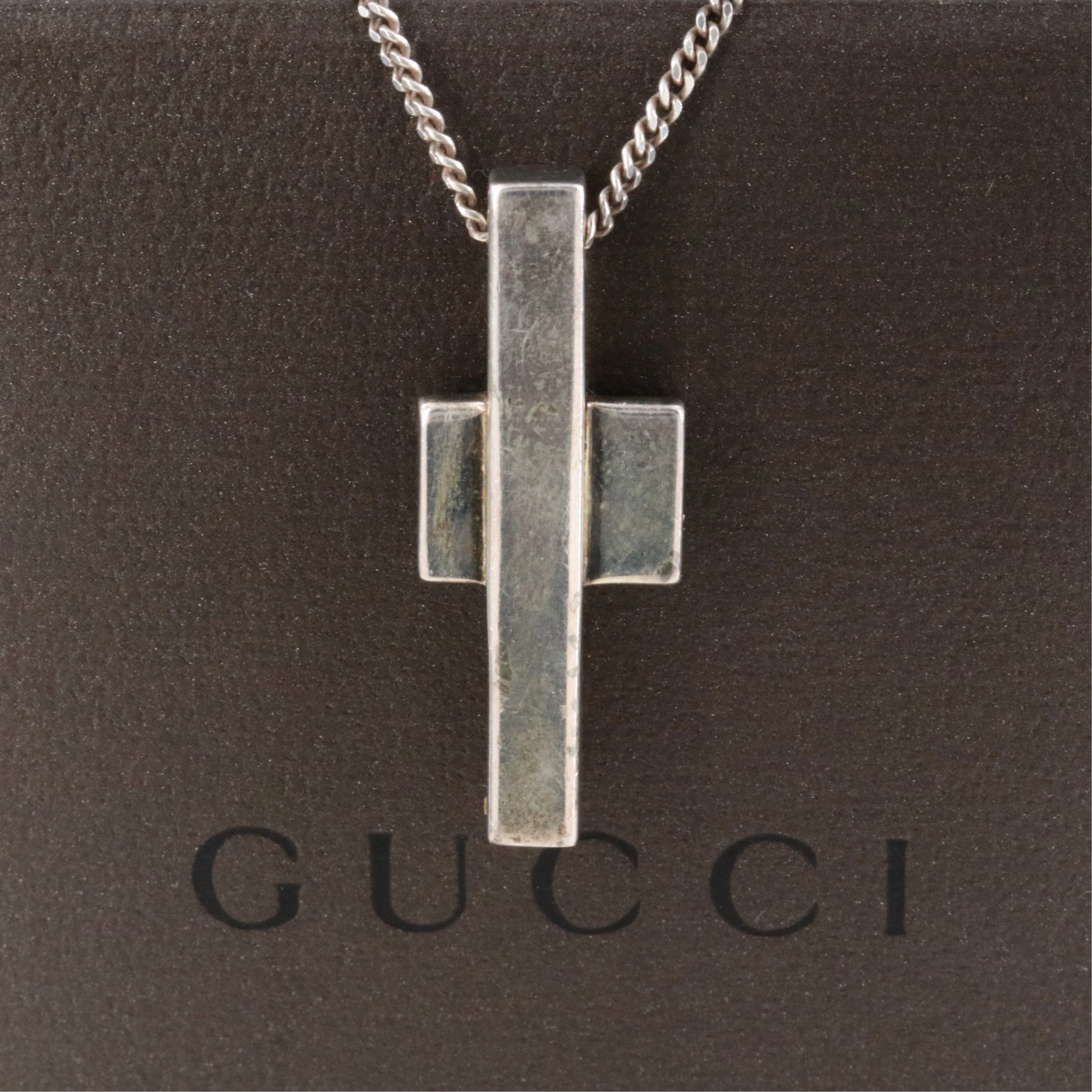 Gucci Sterling Cross Necklace
