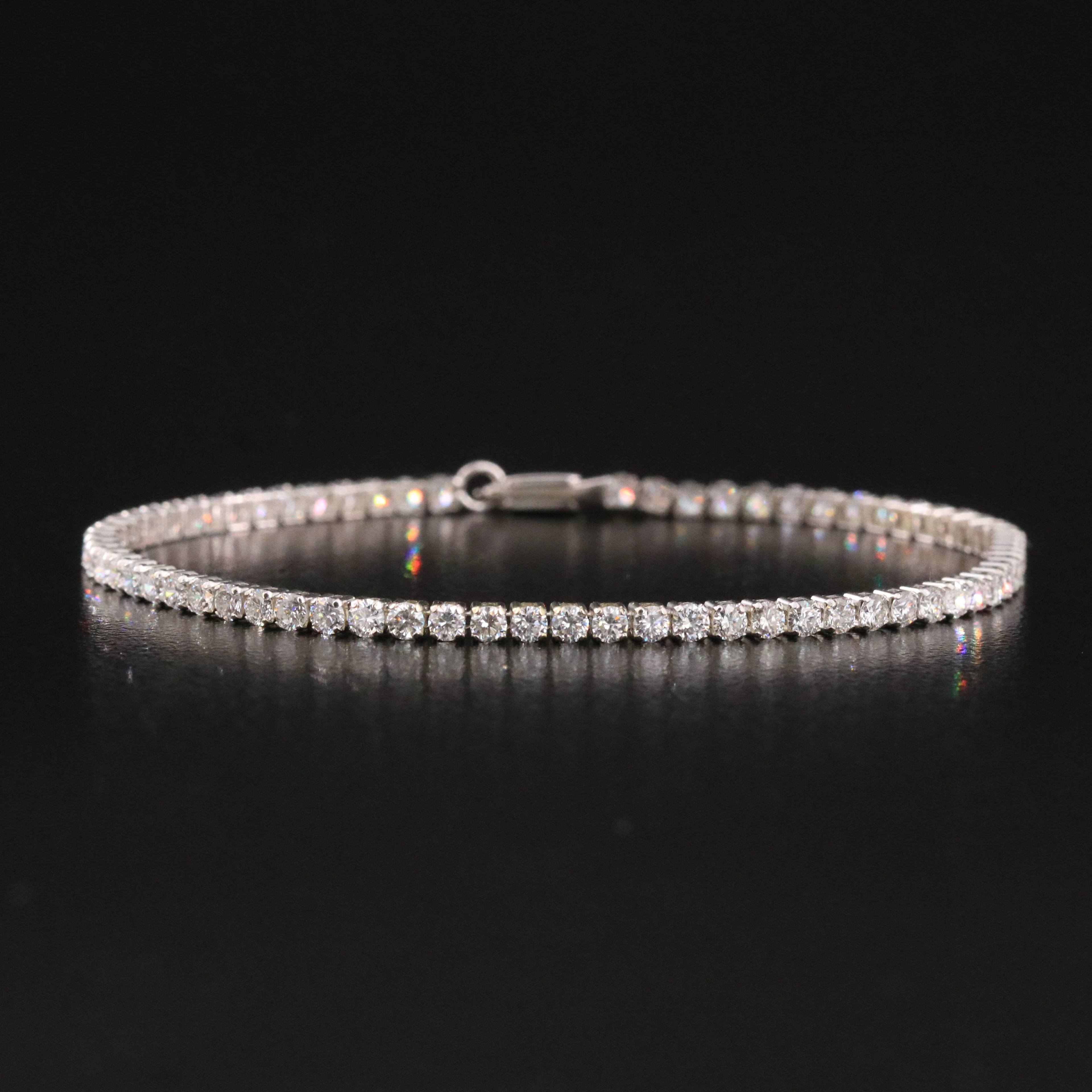 14K 3.29 CTW Lab Grown Diamond Line Bracelet with IGI Report