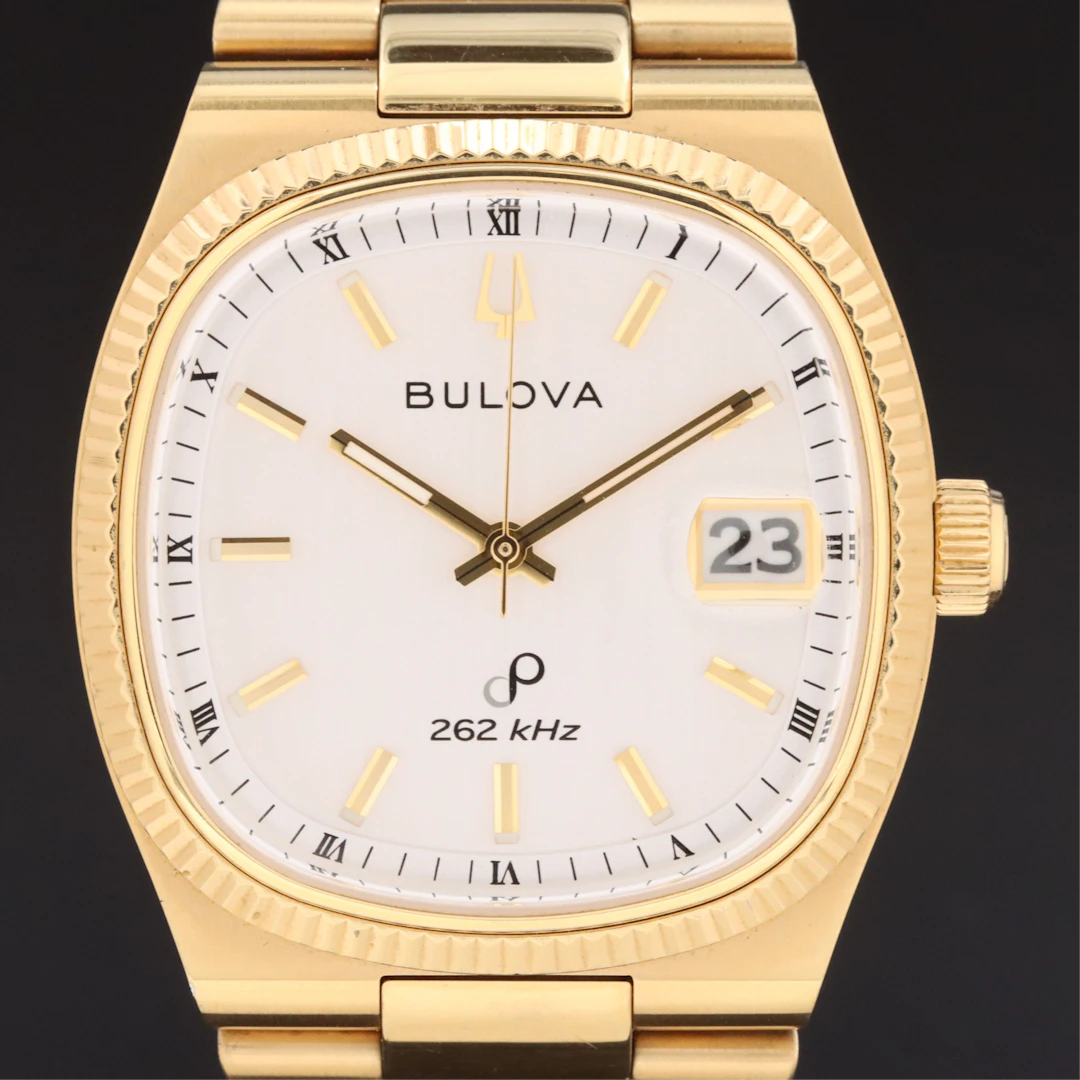 Bulova Super Seville Yellow Gold Tone Steel Date