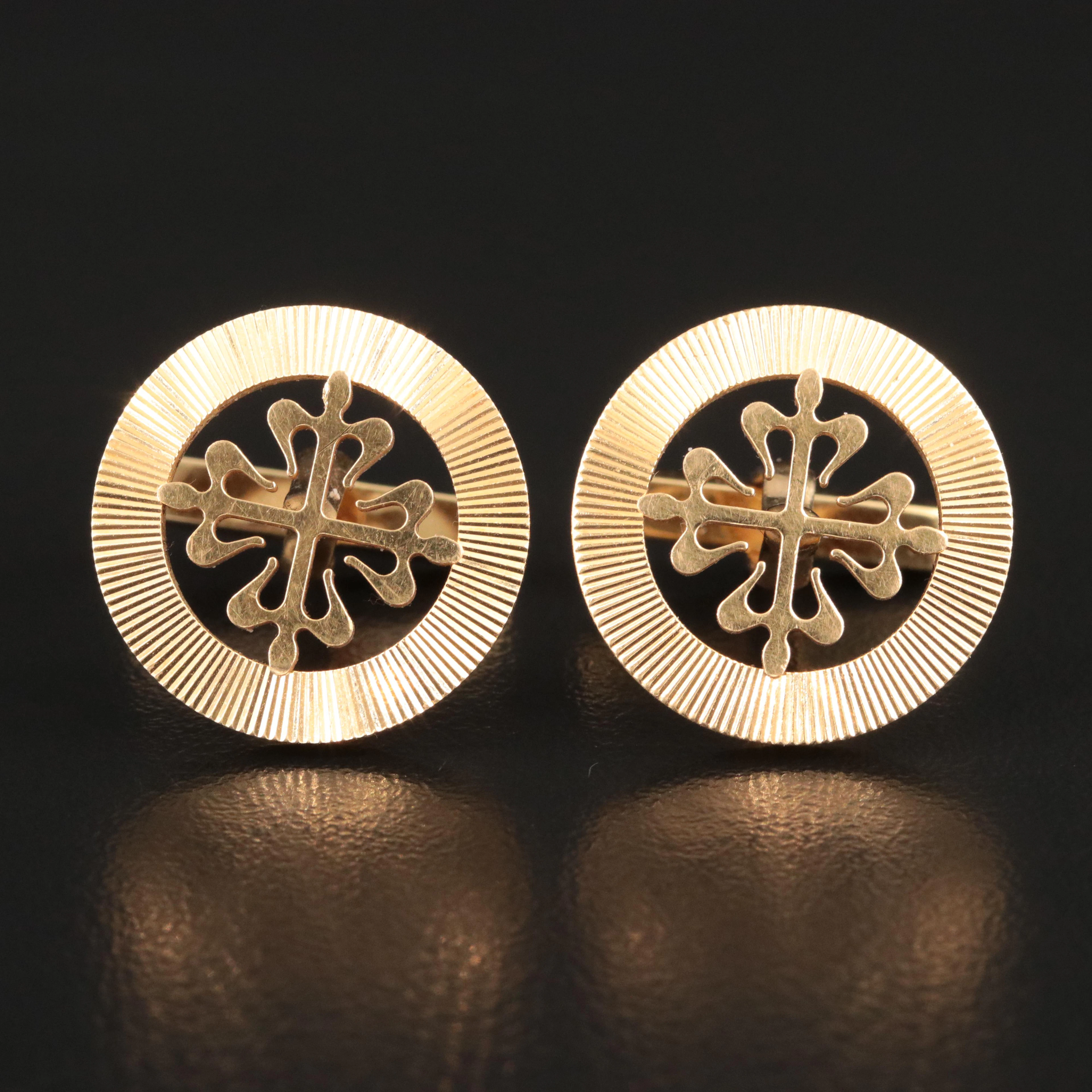 Patek Philippe 18K Round Calatrava Cufflinks