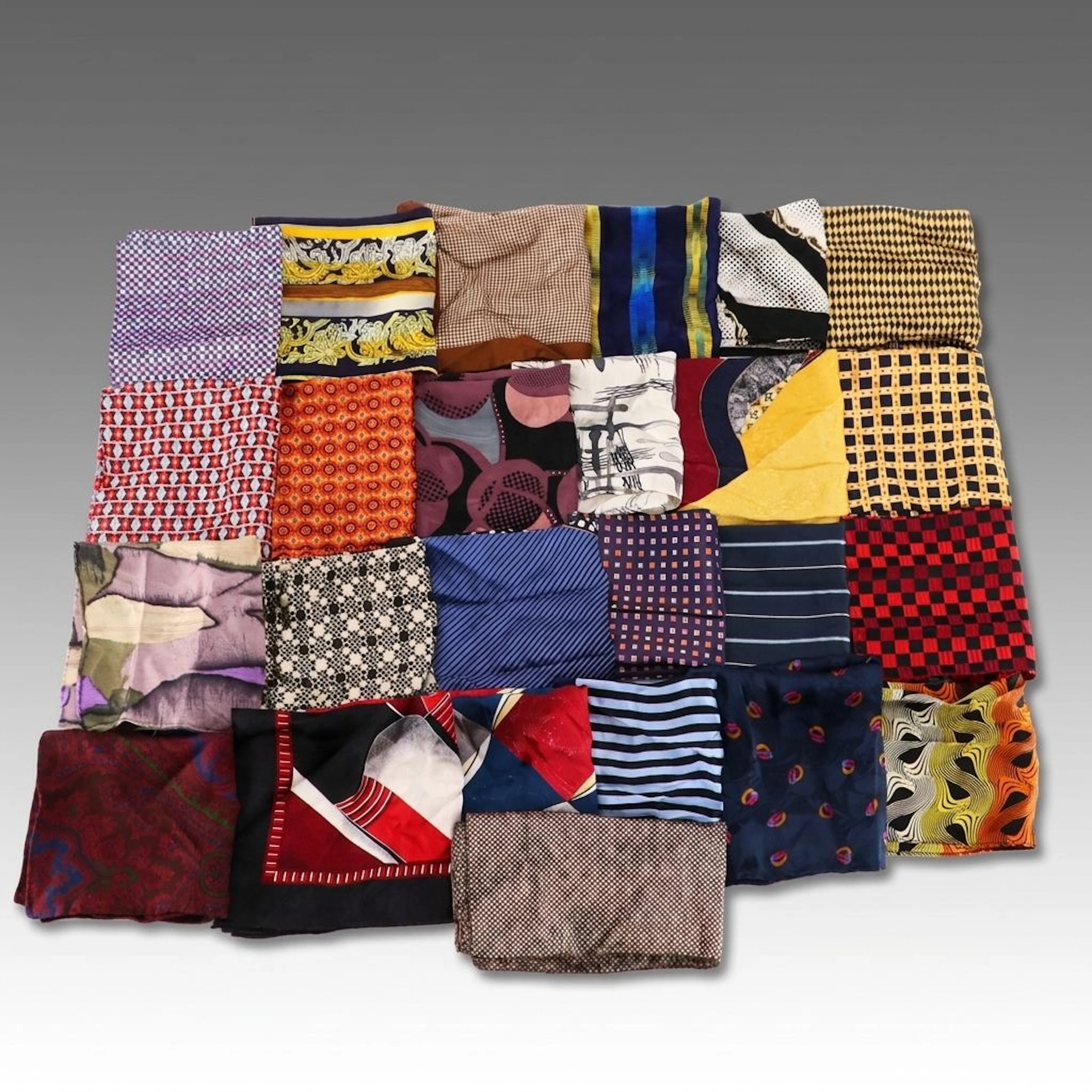 Italian and Other Patterned Silk Scarves