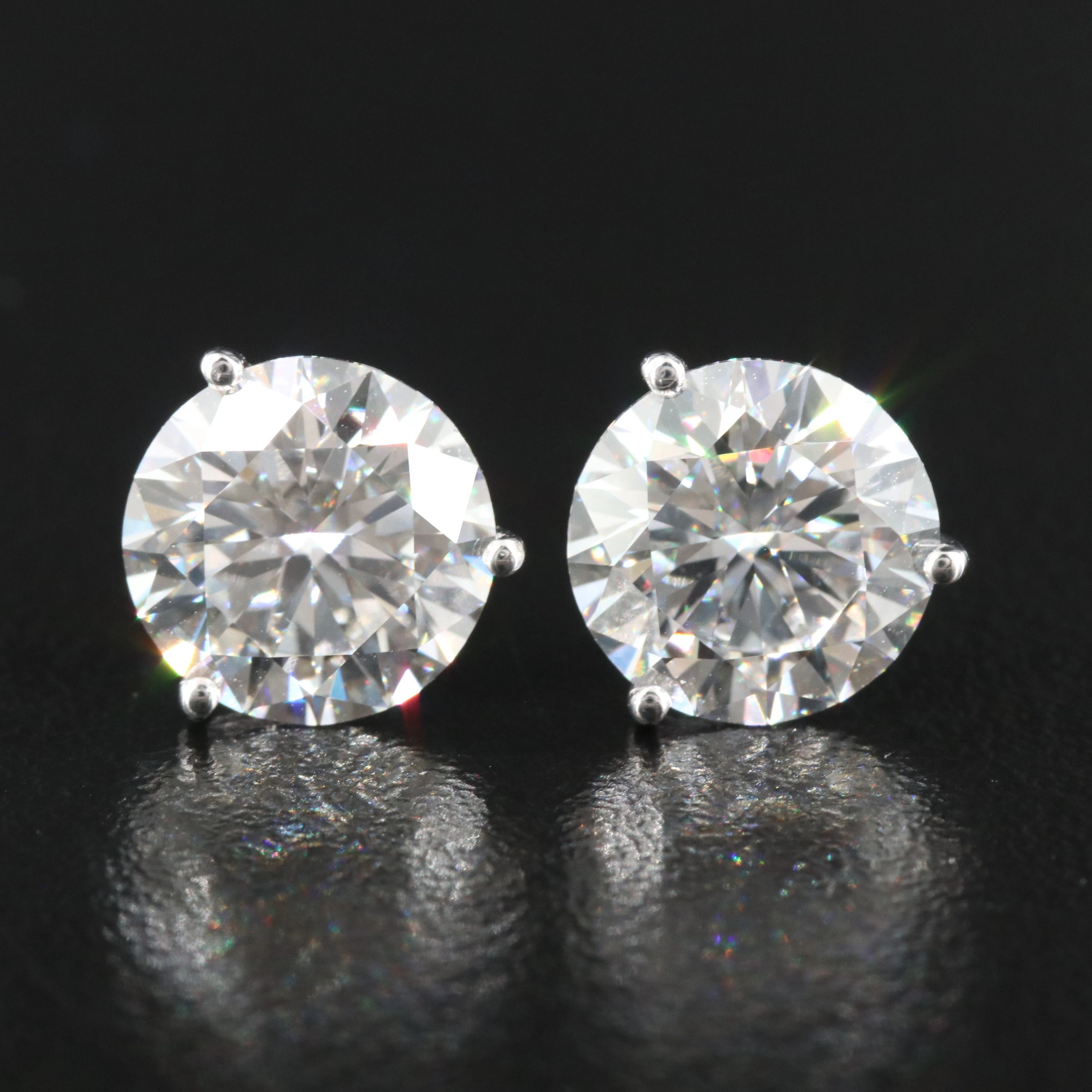 14K 4.02 CTW Lab Grown Diamond Earrings with IGI Reports