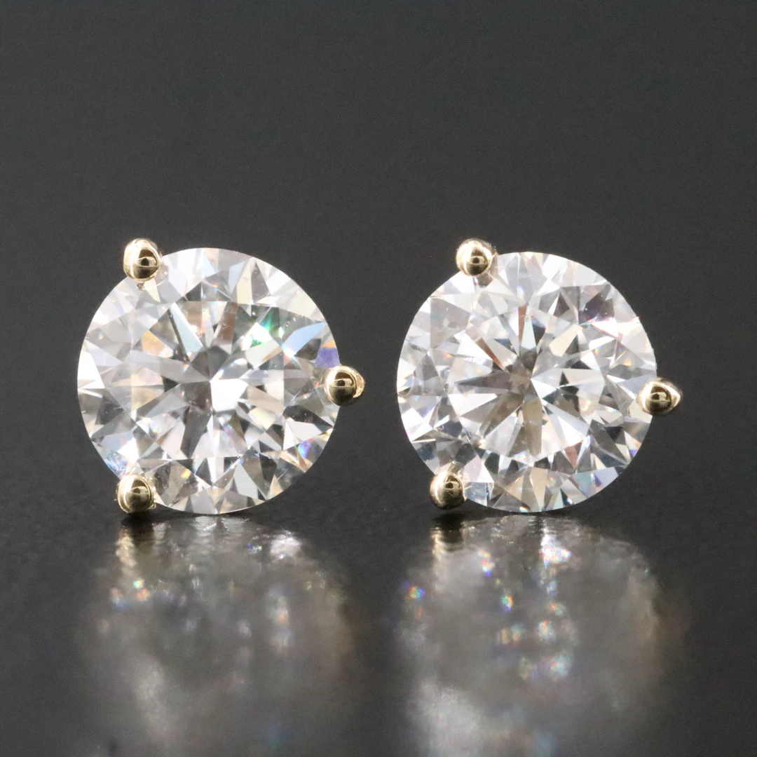 14K 2.03 CTW Lab Grown Diamond Stud Earrings
