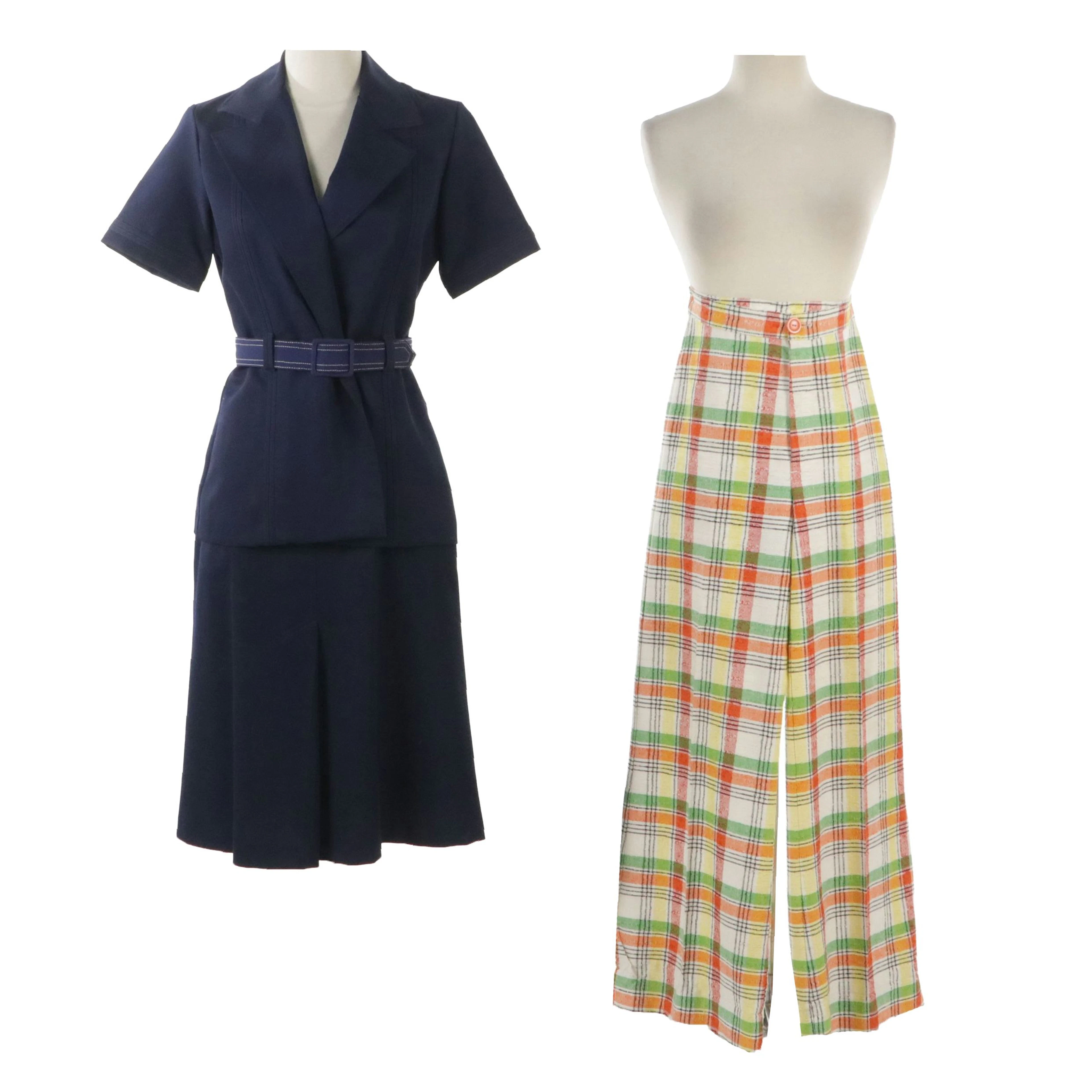 Panther Vintage Skirt Suit and Other High-Waist Wide Leg Pant