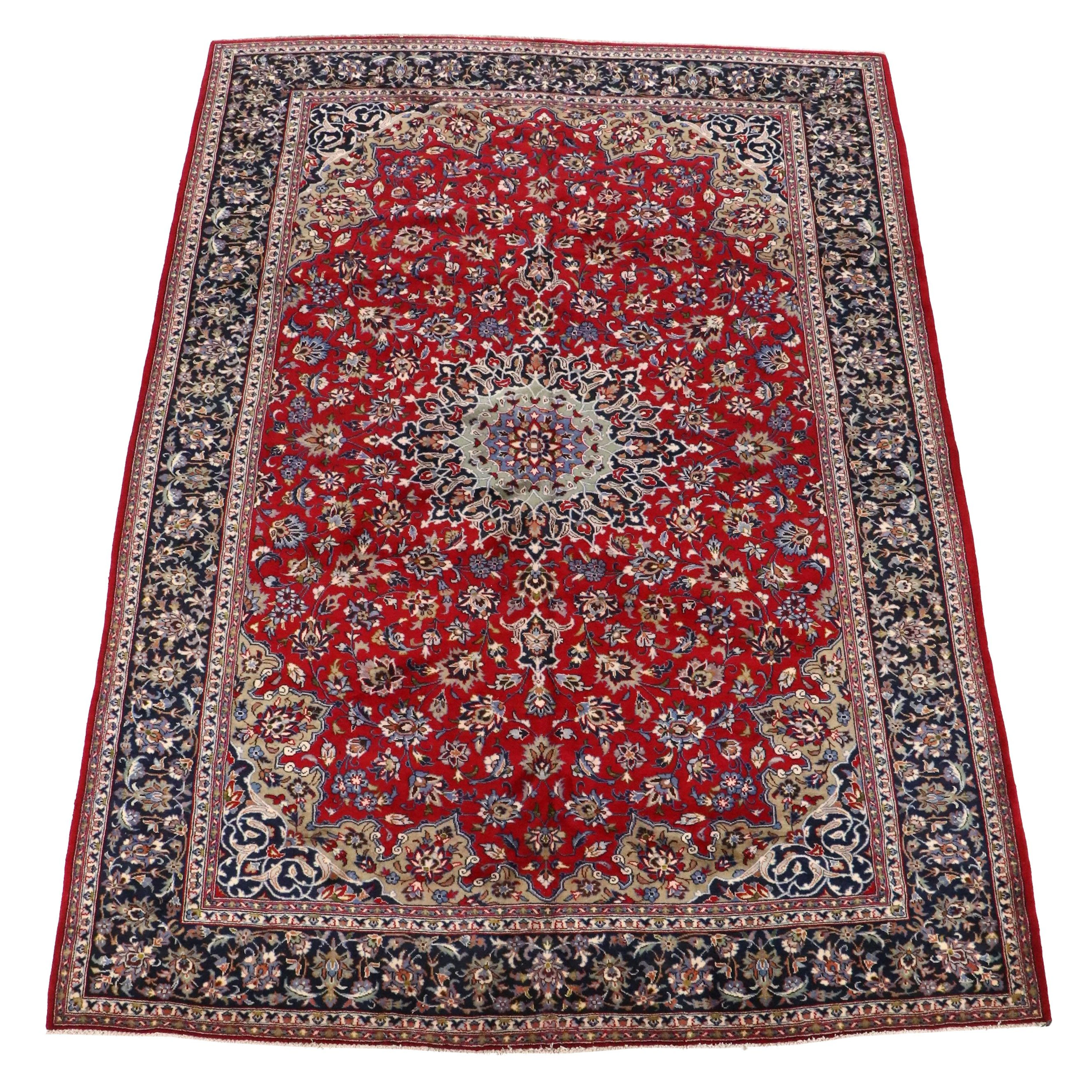 9'10 x 13'9 Hand-Knotted Persian Isfahan Room Sized Rug